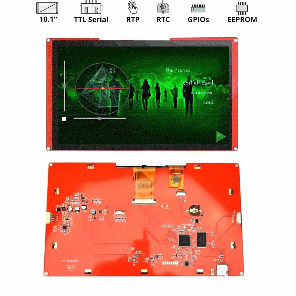 Nextion Intelligente Display 10,1" pollici Touch Screen Resistivo 1024x600 Seriale LCD-TFT Modulo Display HMI Supporta Audio Video NX1060P101-011R-I