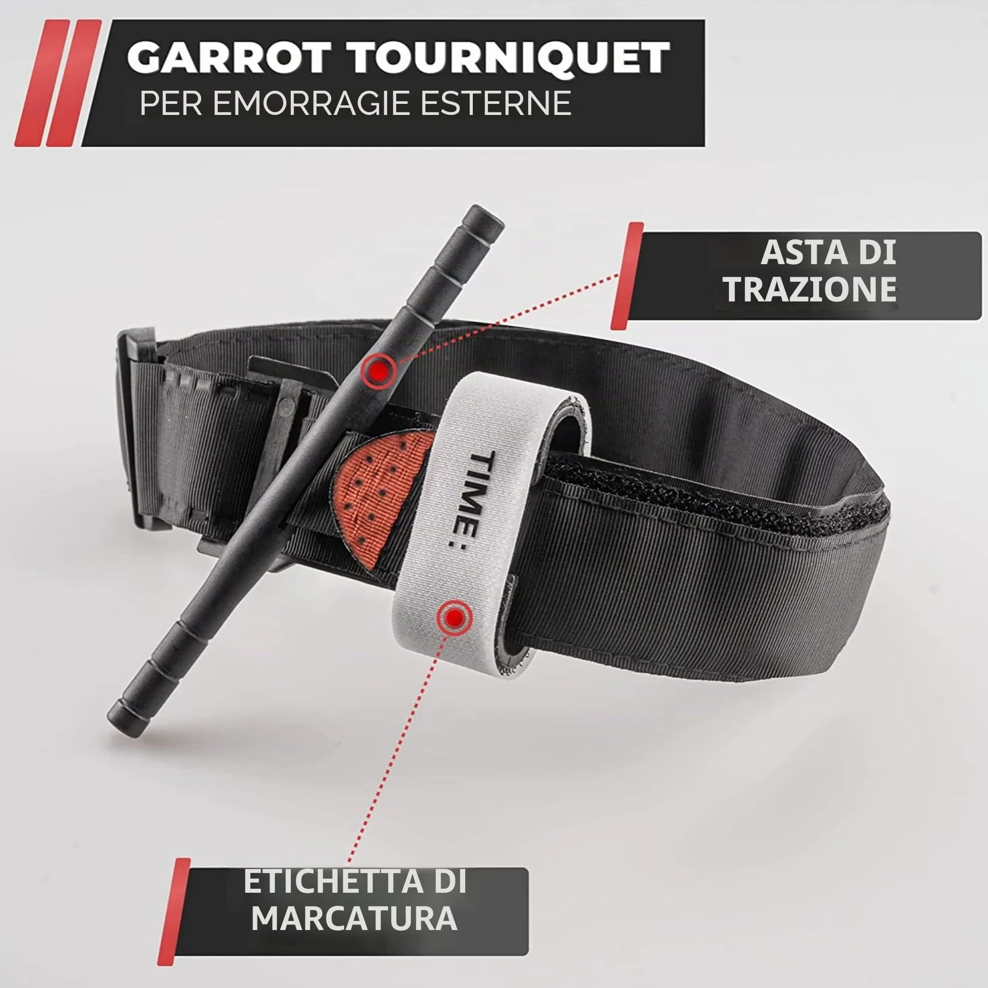 Laccio Emostatico Tourniquet - Attrezzatura Medica Professionale di Primo Soccorso - Kit di Pronto Soccorso Completo - Attrezzatura Militare - Bende/Forbici/Coperta di Sopravvivenza