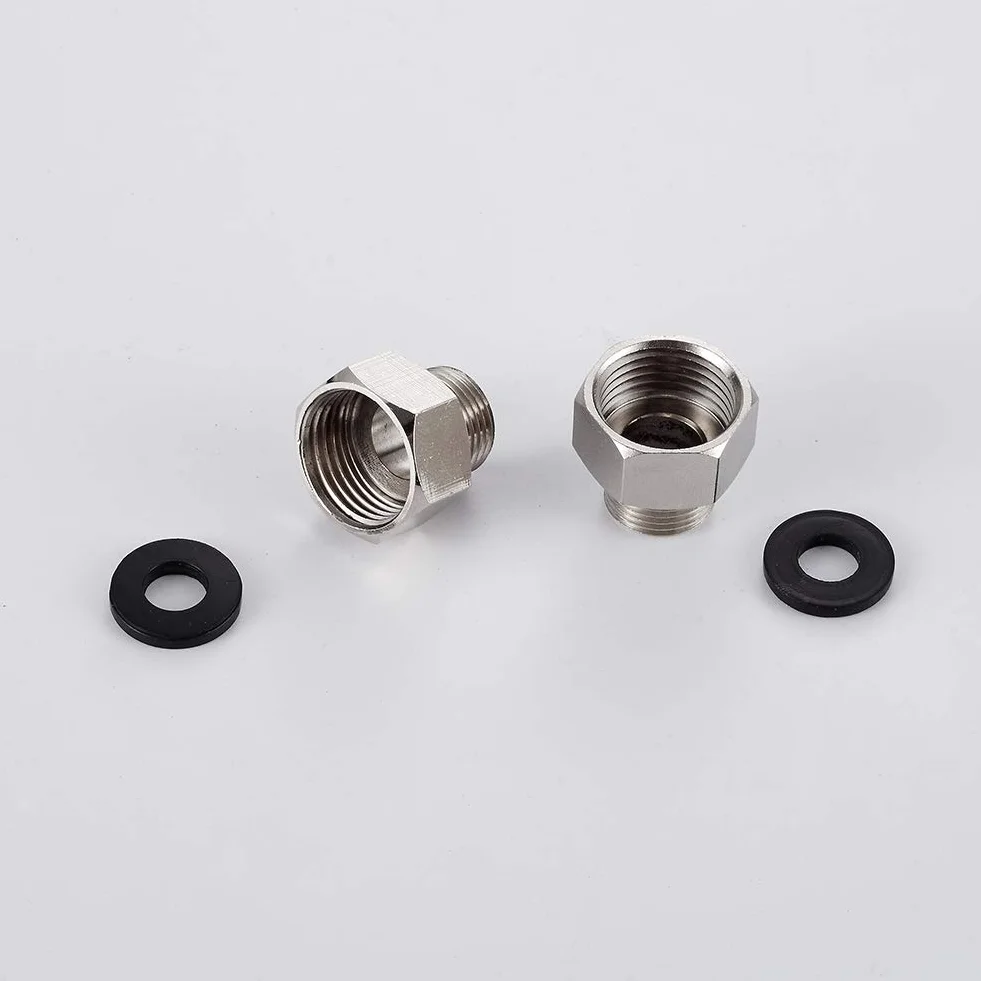 Ibergrif Riduttore Ottone G3/8" x G1/2" Raccordo Filettato Set 2 Pezzi