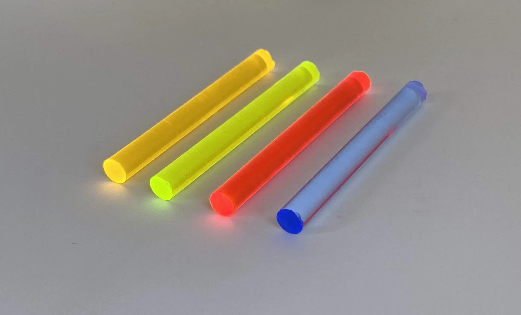 PLAST ZONE Barra tonda fluorescente in plexiglass 1 metro diametro 5 mm Verde Fluo