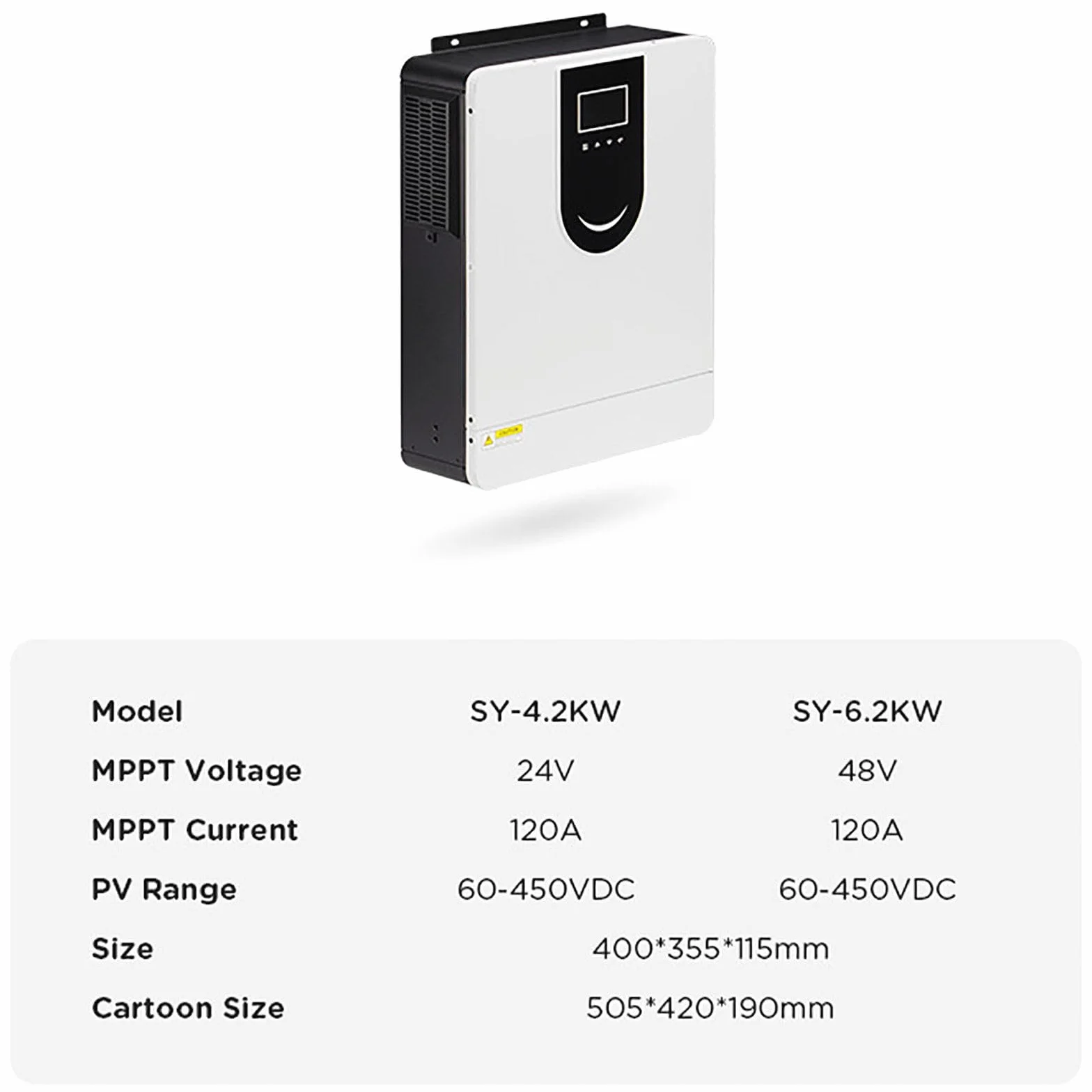 Inverter Solare Ibrido Mppt All-in-On (On/Off Grid) + Controllo App Intelligente, 3 Spie Luminose (Batteria/Servizio/Fotovoltaico), Regolatore 40-160 A, Da 12-48 V Cc a 220 V Ca,DC24V-3.2KW
