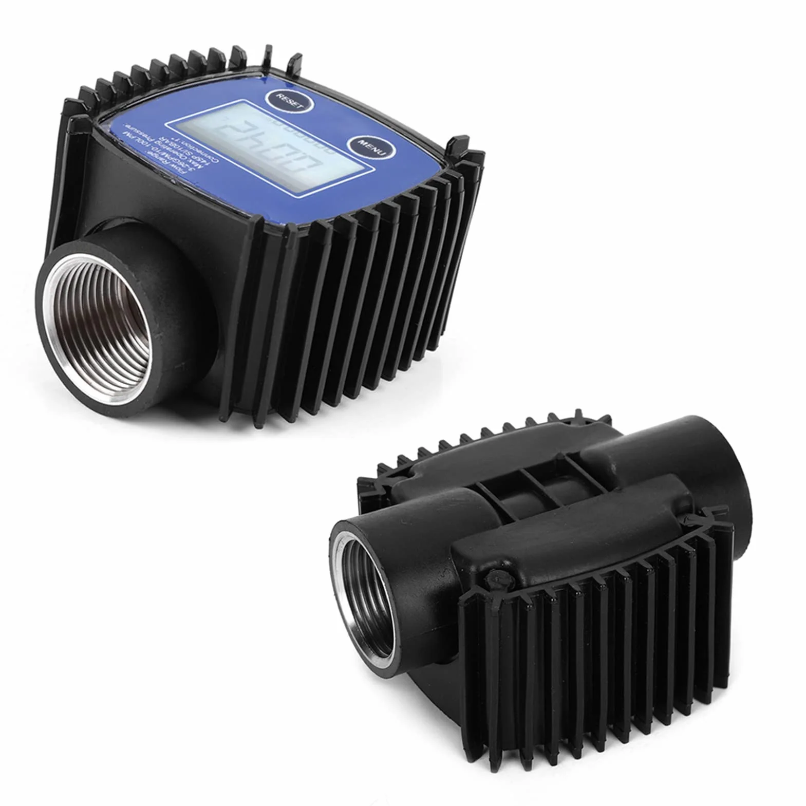 Misuratore di Portata Universale con Schermo LCD, Digitale Ad Alta Precisione 1%, Turbina di Liquido 1in/Out per Acqua, Olio