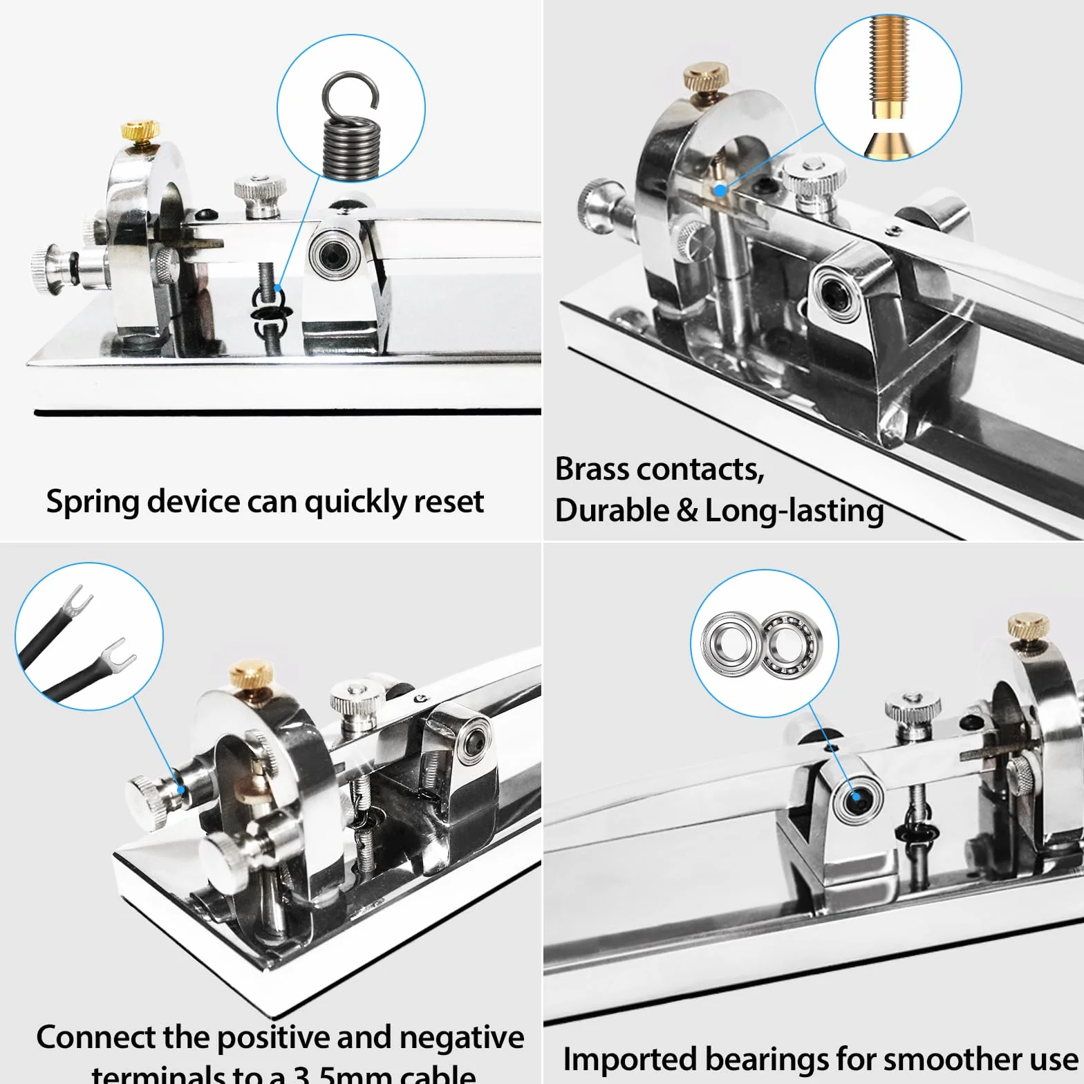 Chiave Telegrafica CW con Codice Morse, Oscillatore per Pratica Radio Ham, Controllo Volume