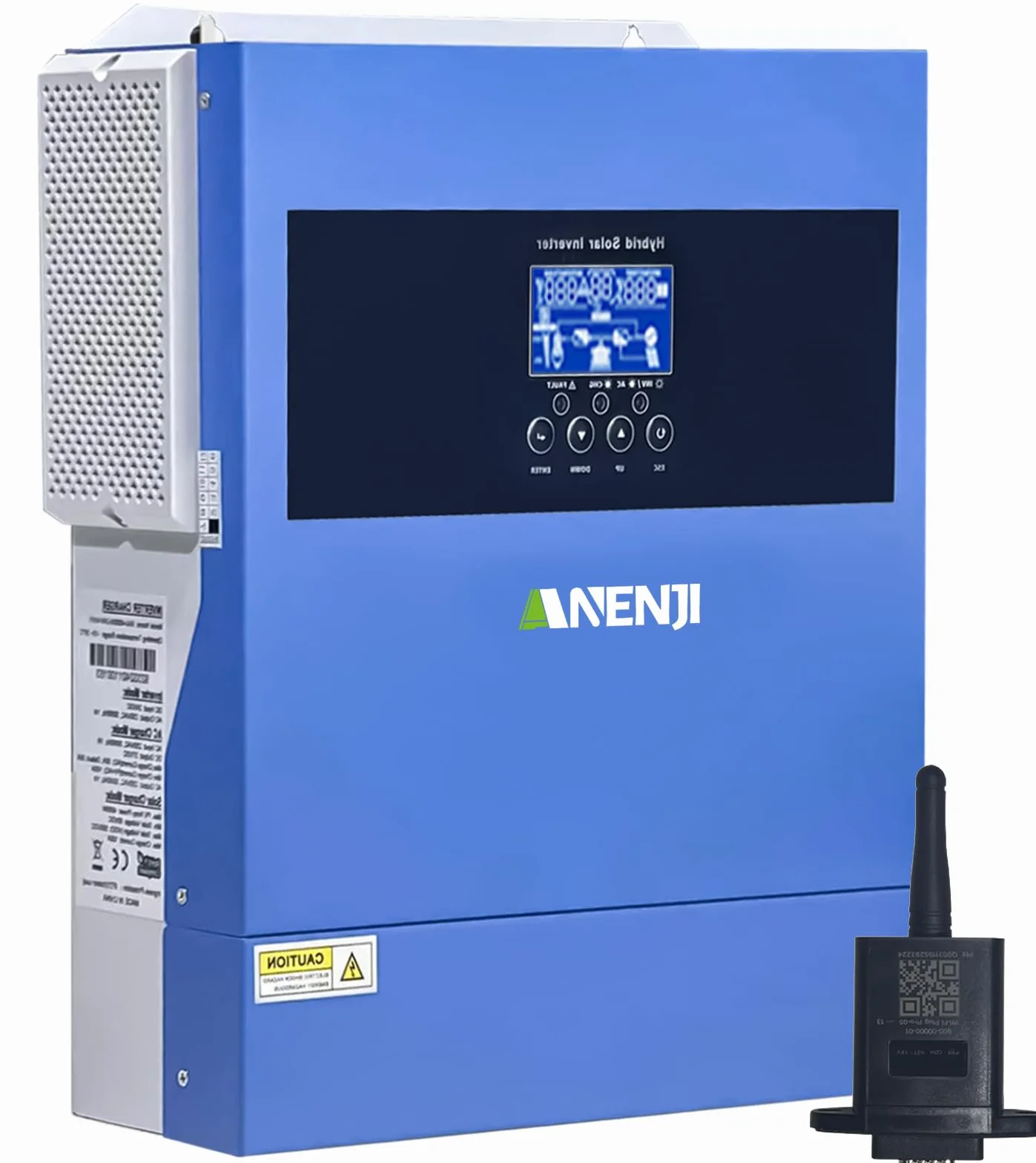 Inverter solare ibrido da 4,2 KW, 24 VDC a 230 VAC, inverter sinusoidale puro con regolatore di carica solare MPPT, tensione di ingresso max PV 500 V, per batterie al litio da 24 V, con