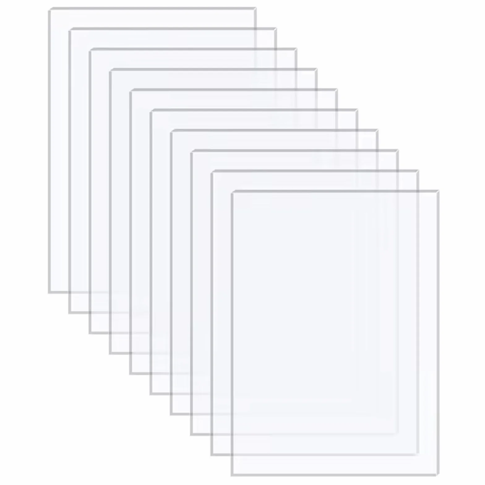 Debora Carlucci - Set 10 pz Fogli di Acrilico Lastre Plexiglass Trasparente Formato 15x20 cm Pannello Acrilico Spessore 2 mm per Cornici,Lavori Fai da te,Stampe,Decorazioni,Foto