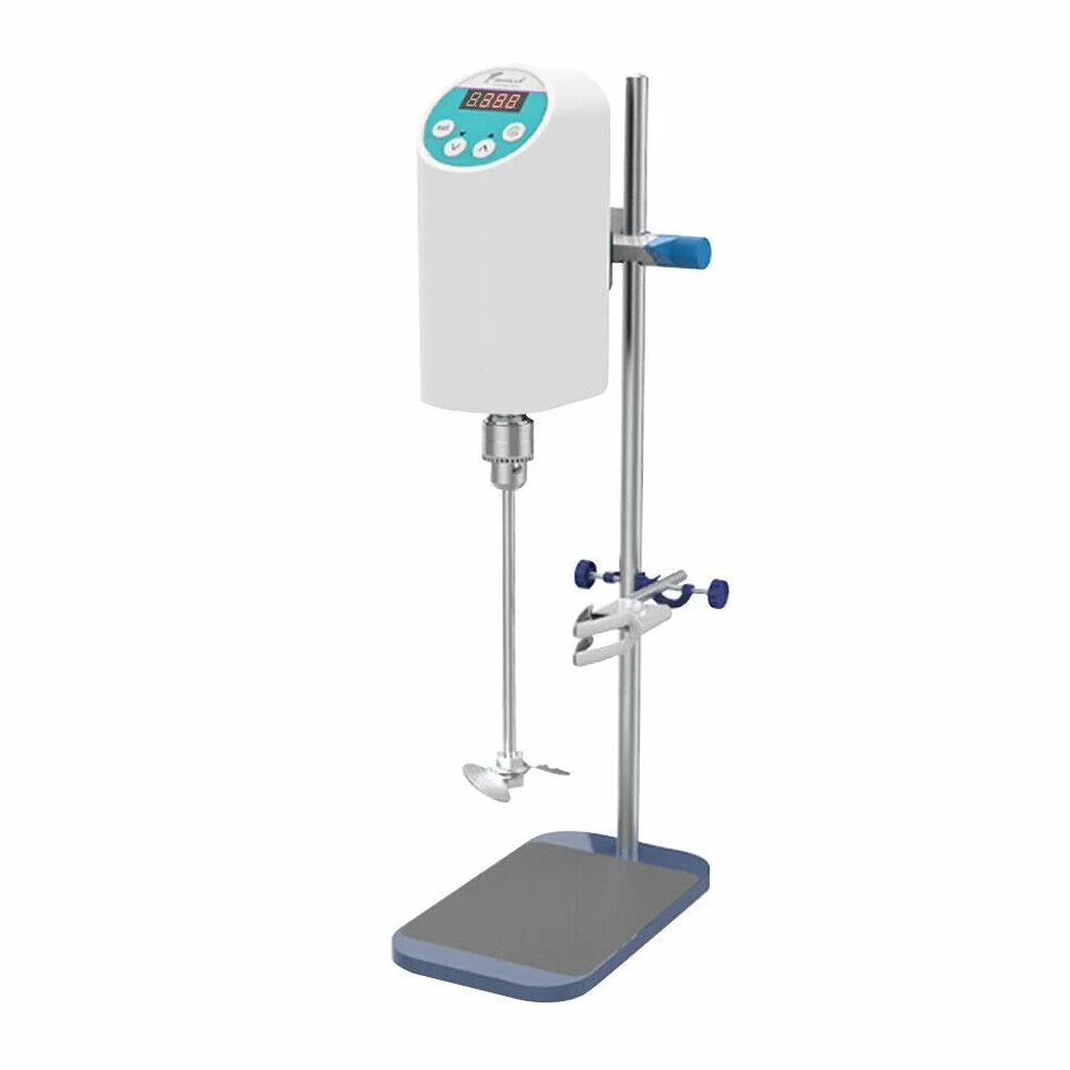YUEWO Agitatore Digitale da Laboratorio Stirrer Sovraccarico Miscelatore Resistenza alla Corrosione Agitatore da Laboratorio Agitatore Liquido Industriale 10,000mpas (10L)