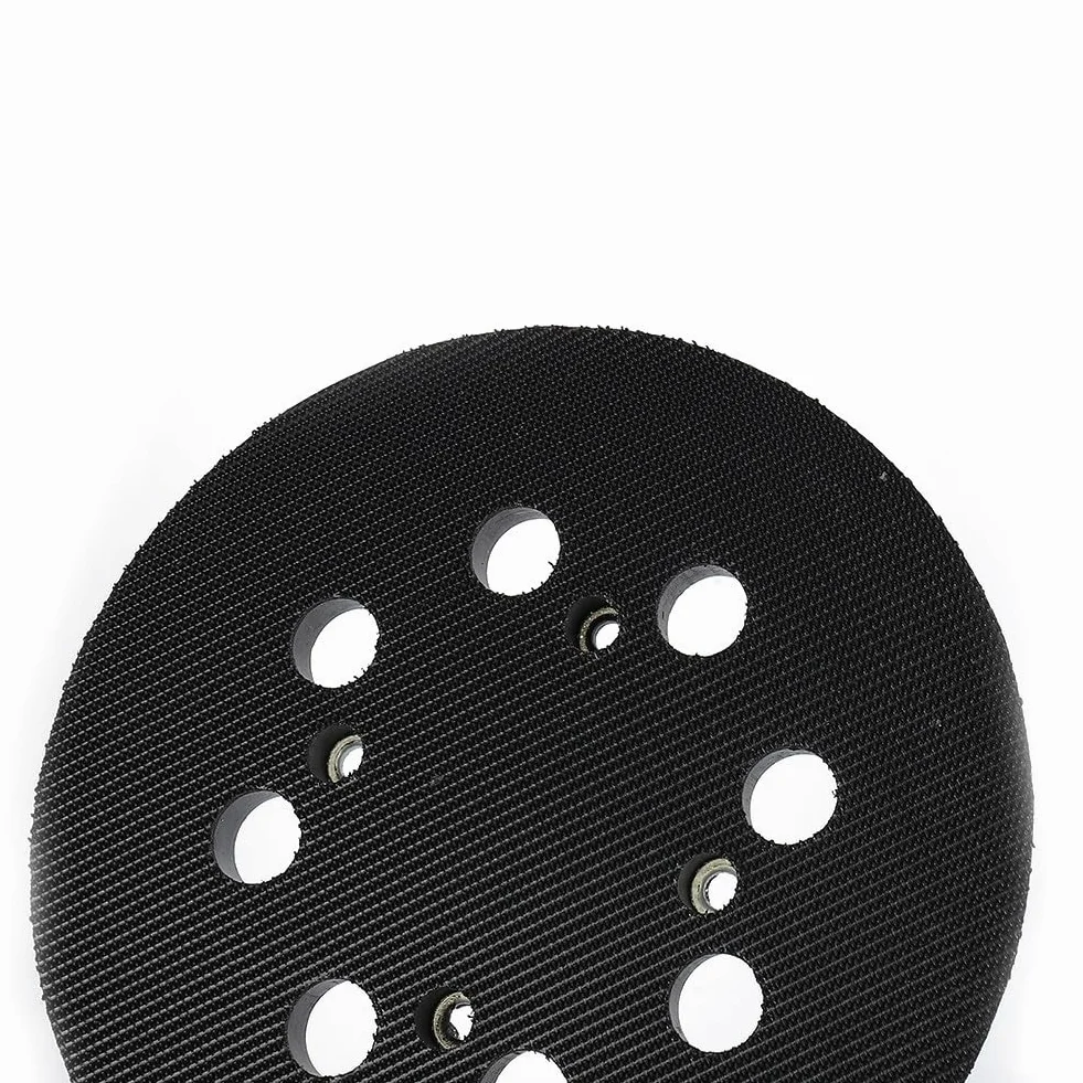 Platorello abrasivo per levigatrice orbitale a 8 fori, 125 mm, 125 mm, compatibile con DWE6423/6421/DCW210B, N329079, ricambio in plastica