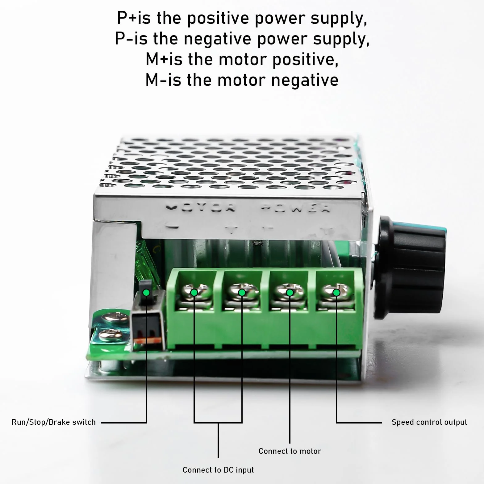 2 regolatori di velocità del motore 12 V: PWM DC 7 – 80 V 30 A, regolatore di velocità del motore, 12 V, 24 V, 48 V, 60 V, 70 V, DC con manopola, regolatore di tensione elettronico del motore