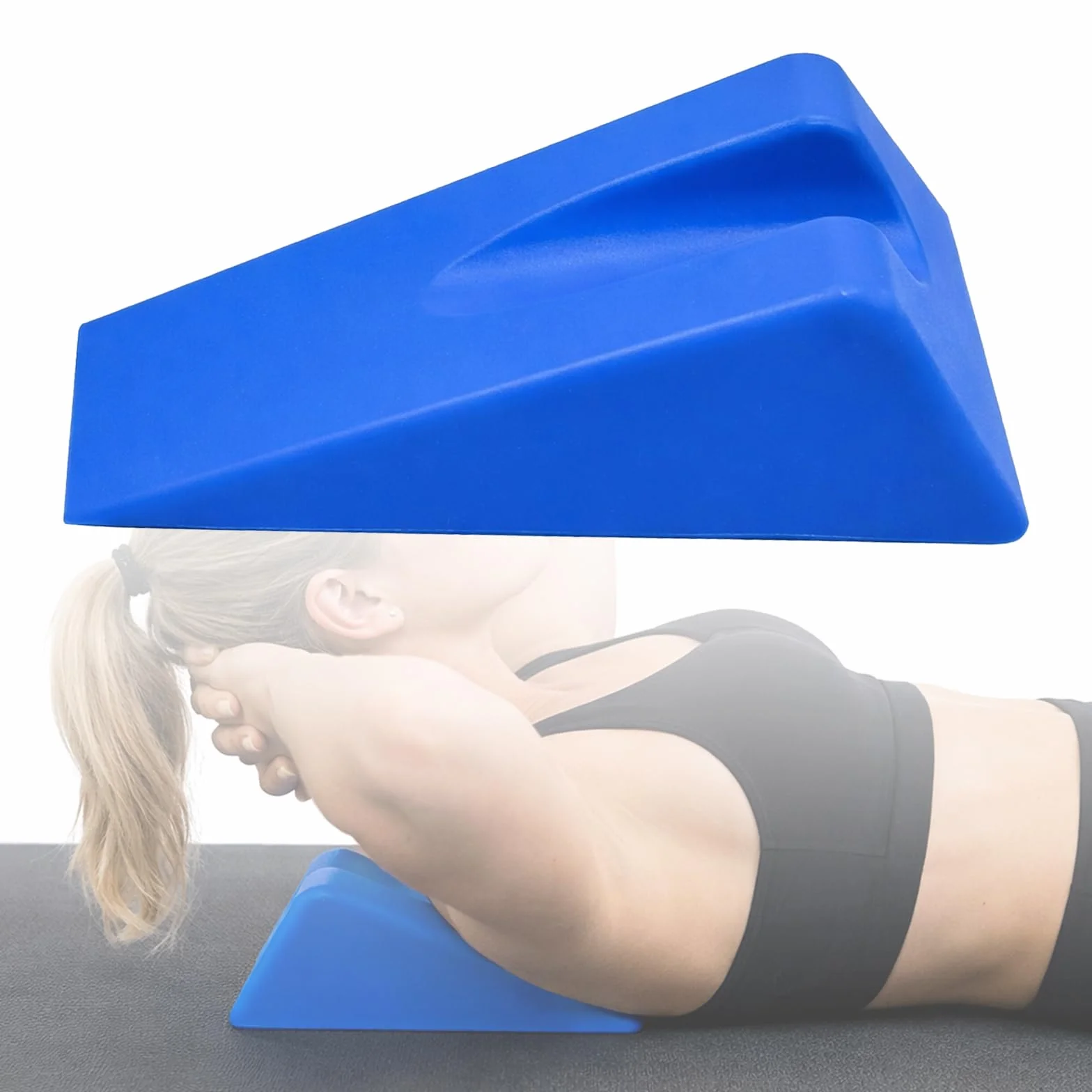 EDWERD Concept Wedge - Cuneo triangolare per mobilizzazione delle estremità, per alleviare il dolore spinale, strumento di riabilitazione, 1 pezzo (blu)