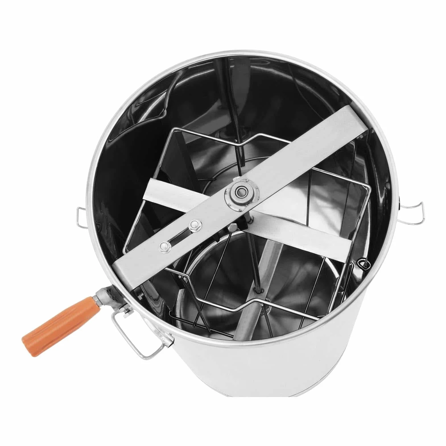 Smielatore Manuale Tangenziale Estrattore Per Miele Inox Professionale WIHE-02201 (2 Favi, Acciaio Inox, Plastica, Tangenziale)