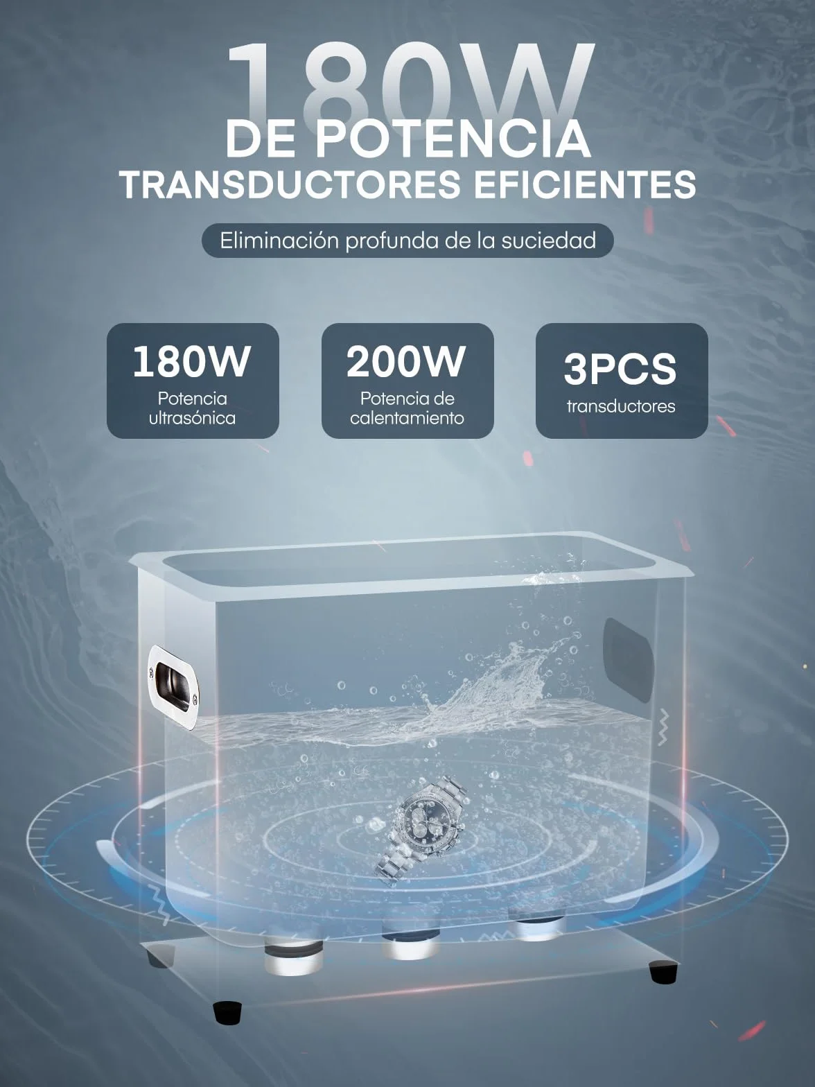 Pulitore ad Ultrasuoni Macchina 6,5 L, professionale ad ultrasuoni digitale con riscaldamento e temporizzatore, ideale per gioielli, Occhiali Orologi, ricambi auto valvole, laboratori (6.5L)