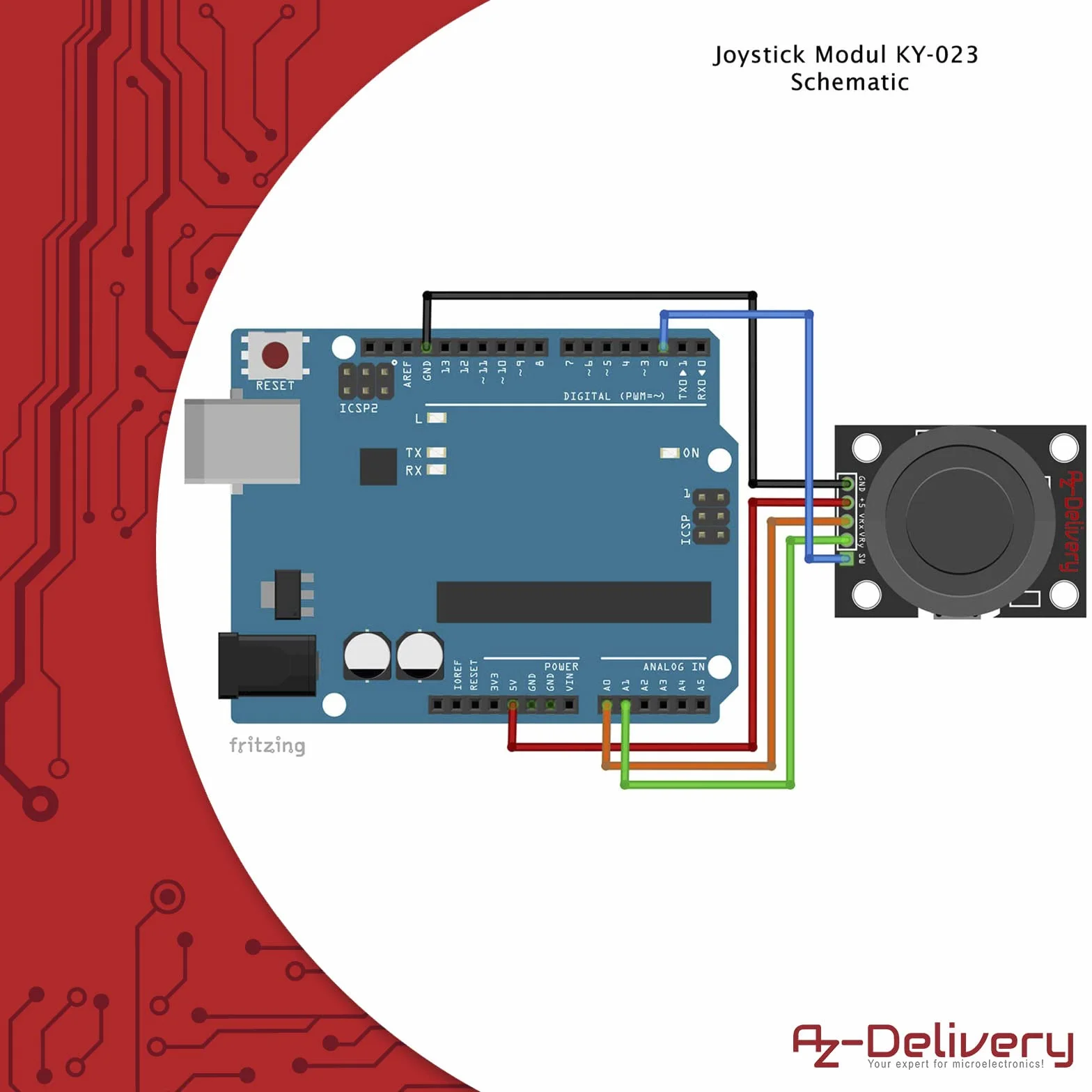 AZDelivery 3 x KY-023 Joystick Modulo Sensore compatibile con Arduino incluso un E-Book!