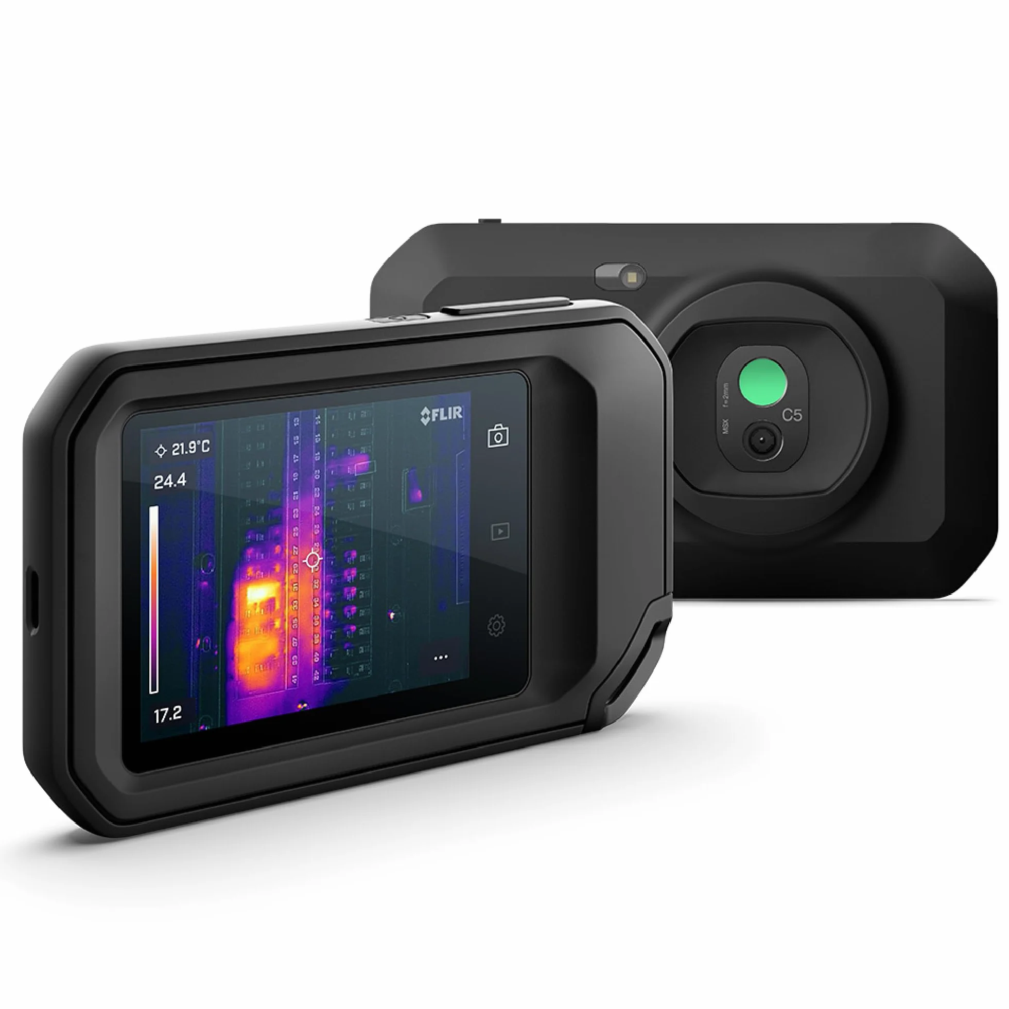 Termocamera compatta FLIR C5 con Wi-Fi: termocamera ad alta risoluzione per applicazioni di ispezione, elettriche/meccaniche, edilizie e HVAC