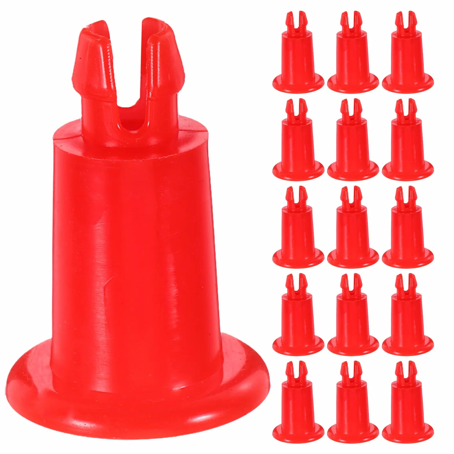 KOMBIUDA 20 Pezzi Supporto in Plastica Rossa per Bilancia Elettronica da Cucina, Piedini Livellanti Antiscivolo per Vassoio Bilancia Fino a 30 Kg