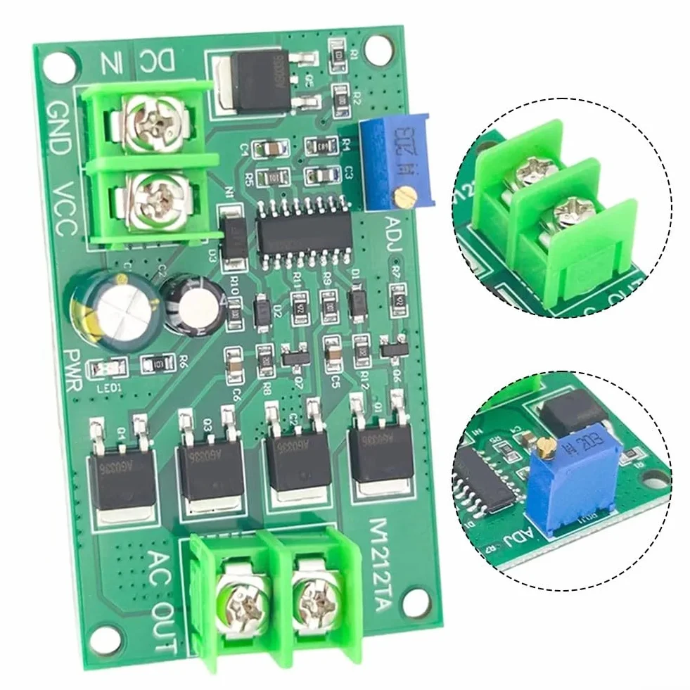 Efficiente inverter da CC a CA da 200 W, ingresso 12 V, modulo di segnale a onda quadra 50 Hz con protezione da connessione inversa