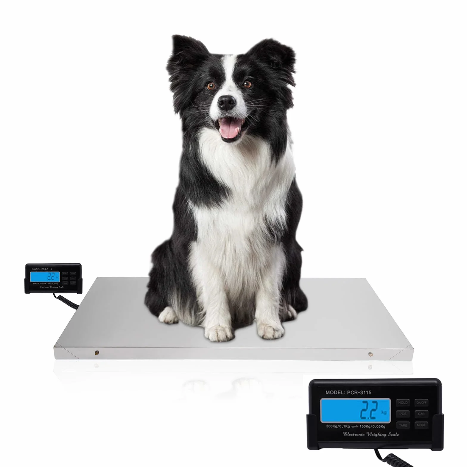 Grande bilancia per animali domestici per cani di grossa taglia, 300 kg di precisione, bilancia digitale per animali domestici, bilance LCD, per gattini, cuccioli, conigli o neonati, 103 x 53 cm