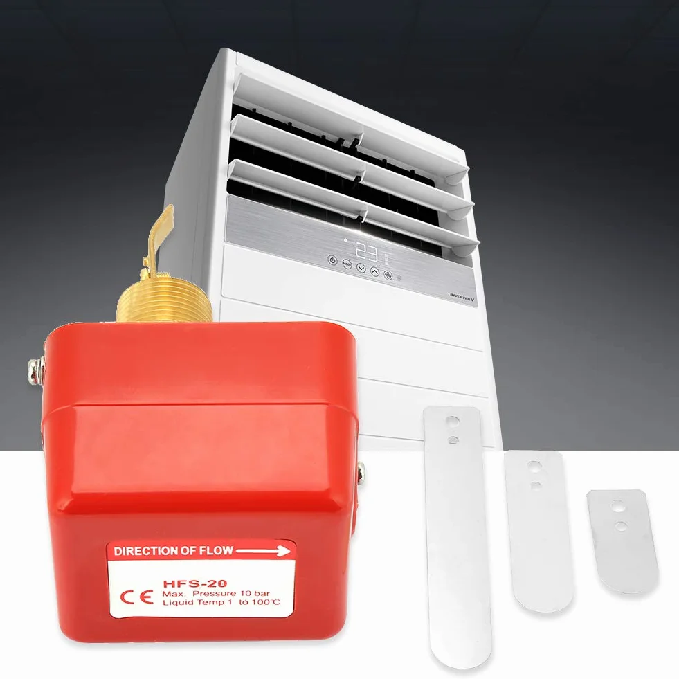 Hyuduo HFS-20 Flussostato dell'acqua in Acciaio Inossidabile 304, Interruttore a Paletta SPDT 3/4, 6-380 V