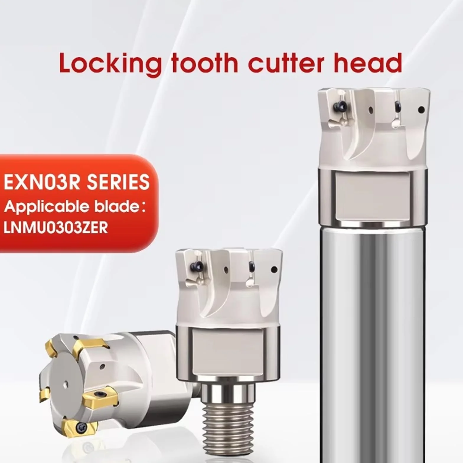 Testa di fresatura con denti bloccaggio ad avanzamento rapido Exn03r in acciaio al tungsteno resistente ai terremoti Lama Lnmu0303(EXN03 20-M10-3T)