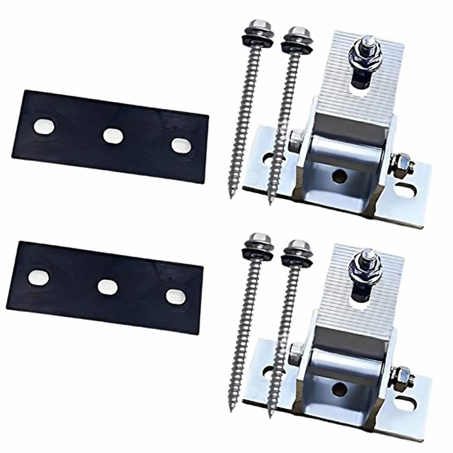 Set di 2 staffe per pannelli solari regolabili per montaggio su pannello solare, supporto modulo solare 15-30 ° angolo di montaggio regolabile individualmente per tetto piano