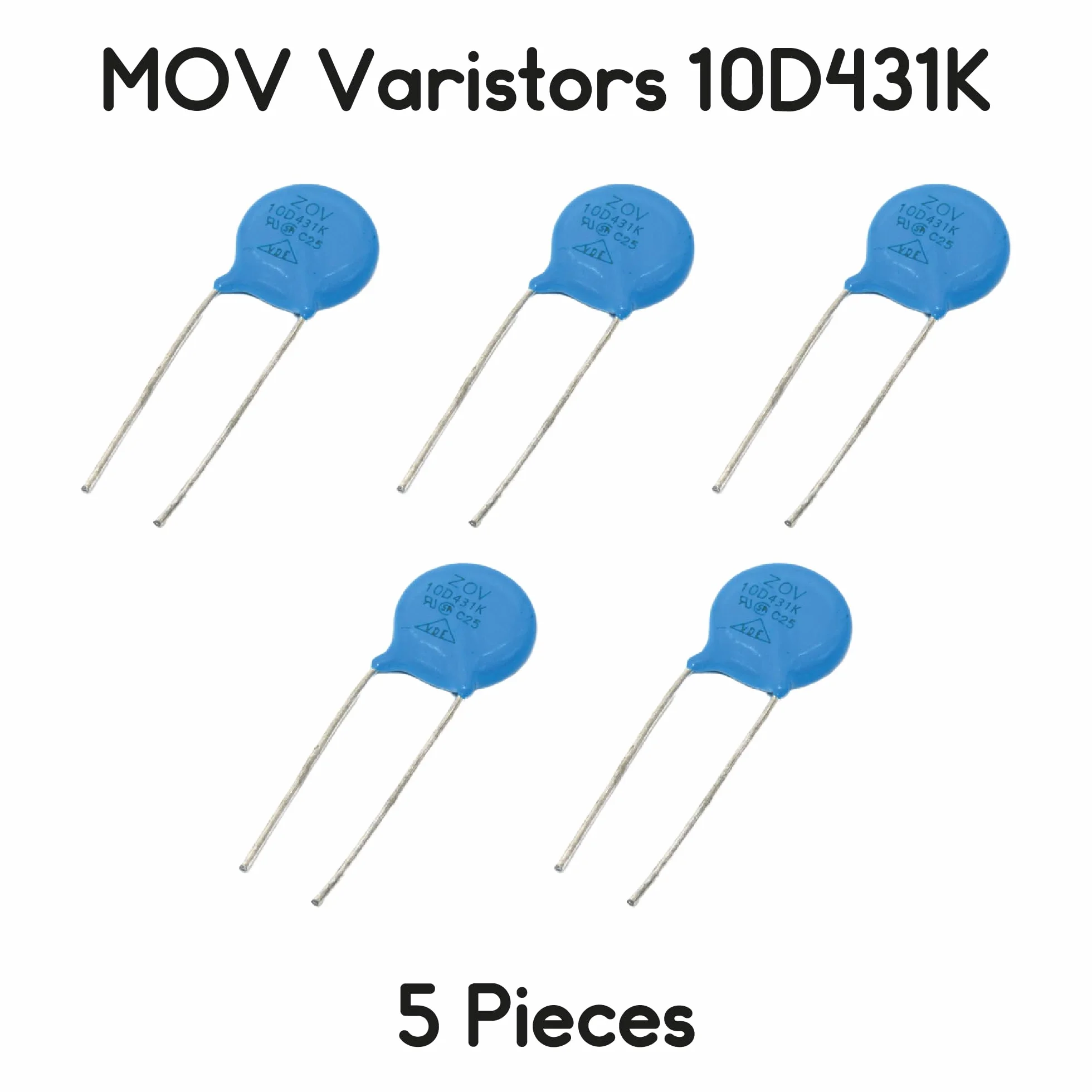 Varistori MOV 10D431K 430V 2.5KA 5 sztuk