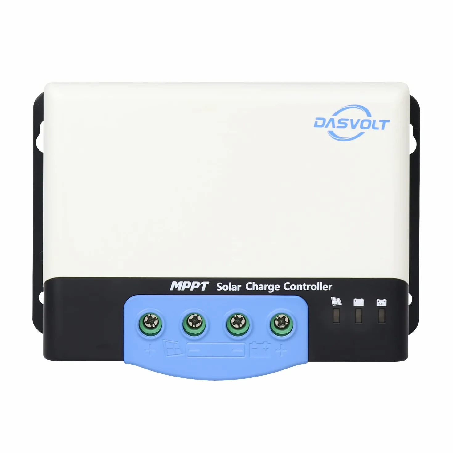 DASVOLT®, Regolatore di carica solare MPPT 30A 12V/24V Potenza in ingresso massima 400W/12V, 800W/24V per batteria al litio, piombo-acido, sigillata, flood, per camper, roulotte, barche, yacht
