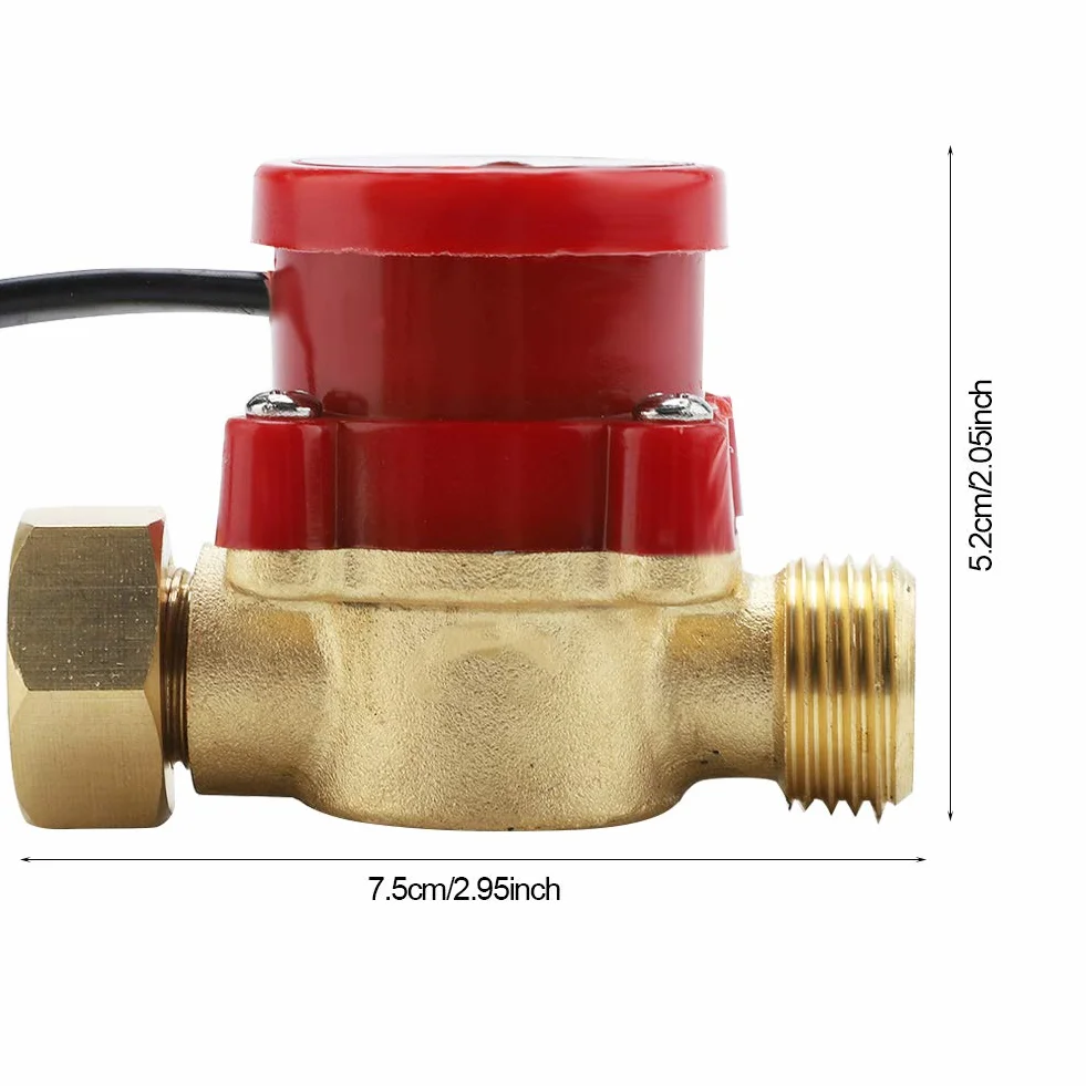 Flussostato per Acqua G1/2" Filettato 220V 0,5A Sensore Magnetico di Flusso