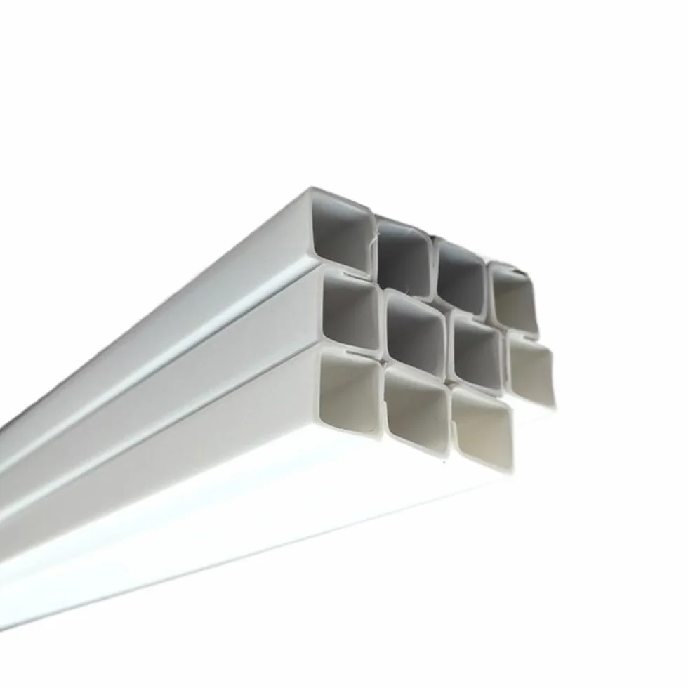 Tubi quadrati in plastica ABS 500mm x 5mm 10 pezzi fai da te bianchi