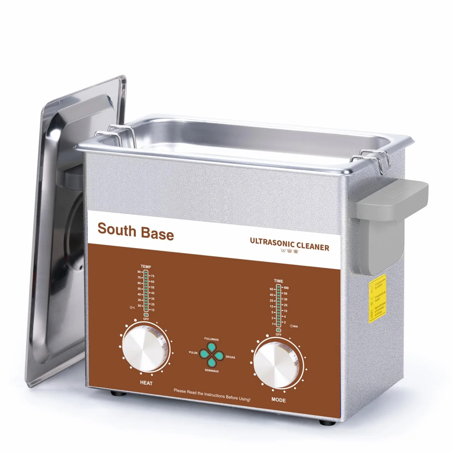 SOUTH BASE Pulitore a Ultrasuoni, 3L 120W con Cestello per Pulizia, Timer e Riscaldatore, Pulitore Sonico Codificato per Pulire Gioielli, Occhiali, Monete.