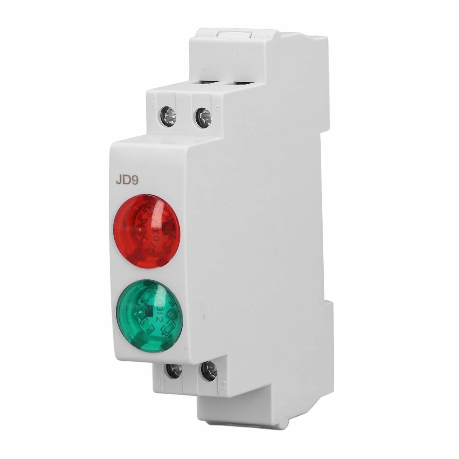 Indicatore LED su Din Rail Rosso Verde Modulare JD9 AC DC 20 mA