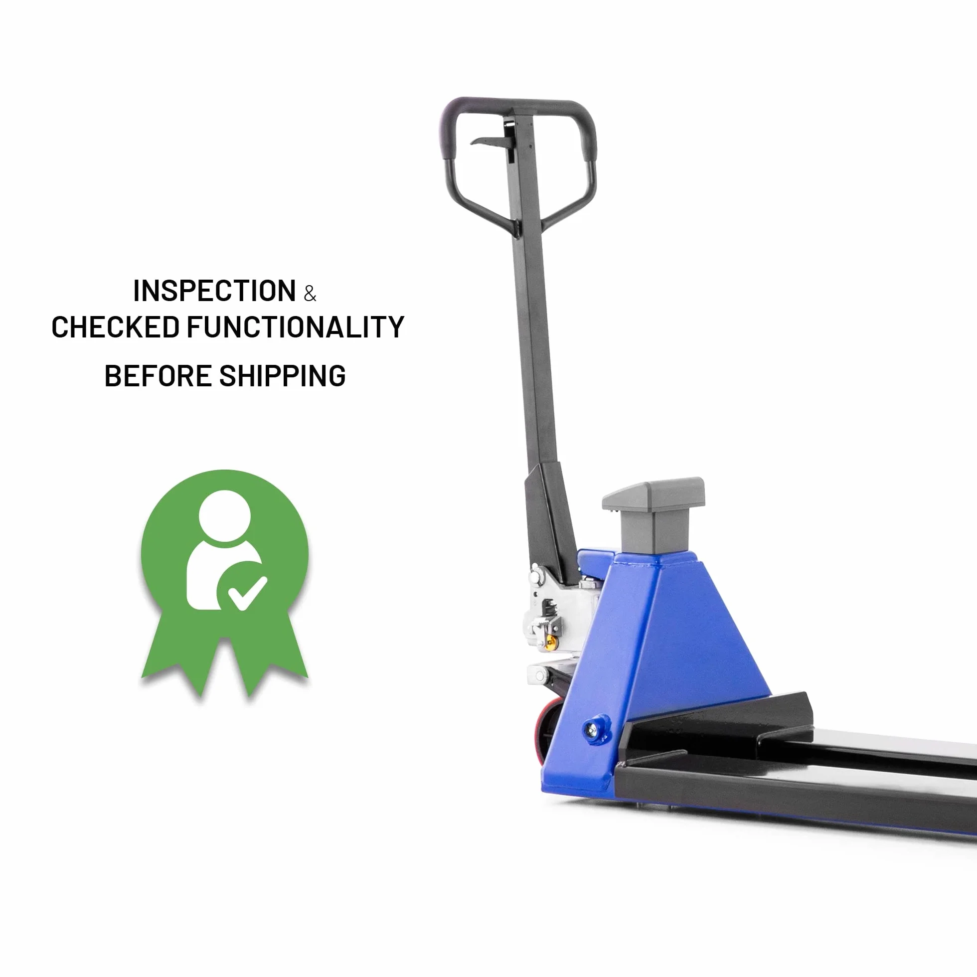 Pallit Transpallet Manuale con Bilancia Integrata SCALE+ | Portata 2500 kg | Pesatura 0,5 kg | Forche 1150 mm | Ruote in PU | Garanzia 5 Anni