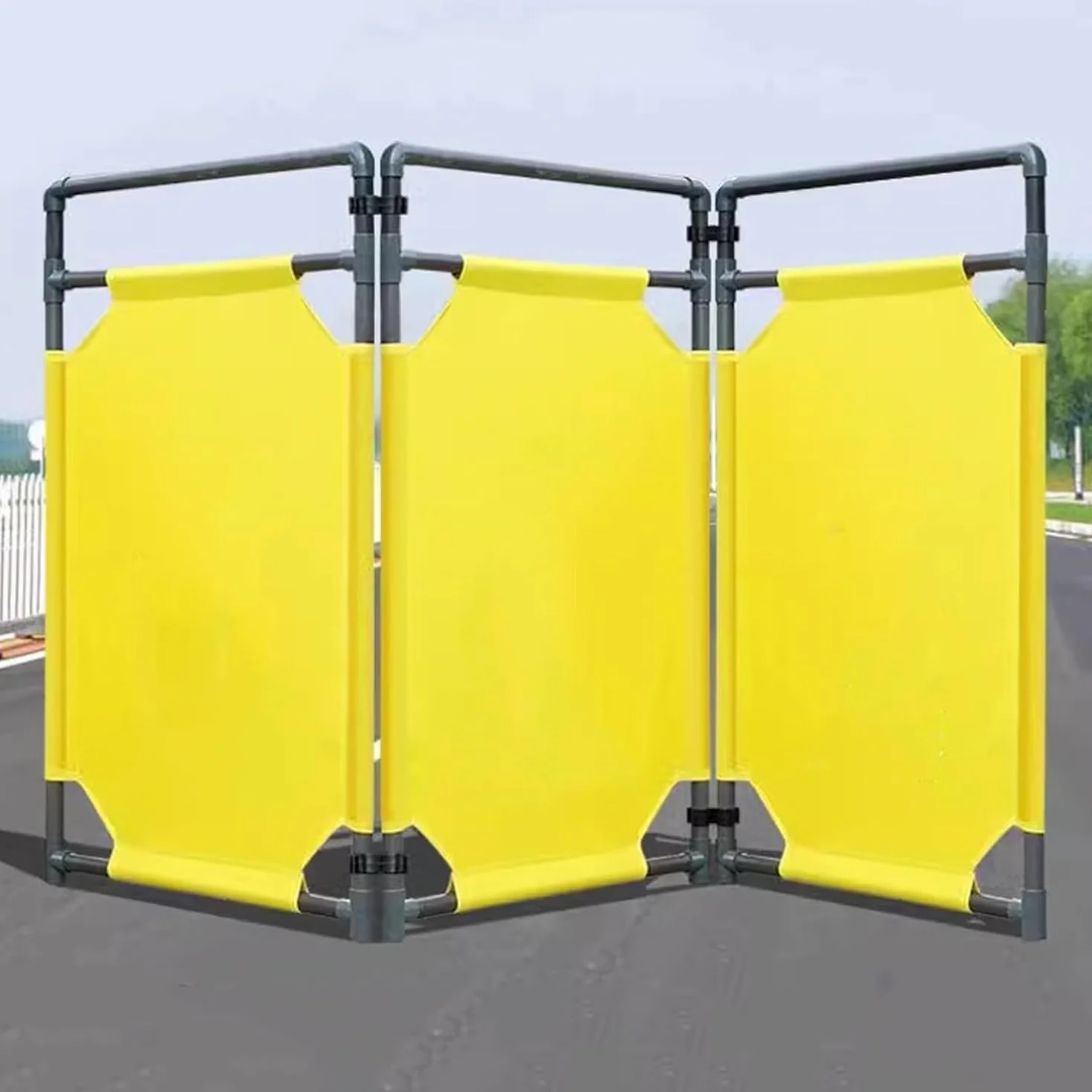 EPANO Barricata Mobile espandibile Barriera Stradale Retrattile, Protezione corsia Retrattile Alta 99 cm, (Colore: Giallo) Risparmio Spazio