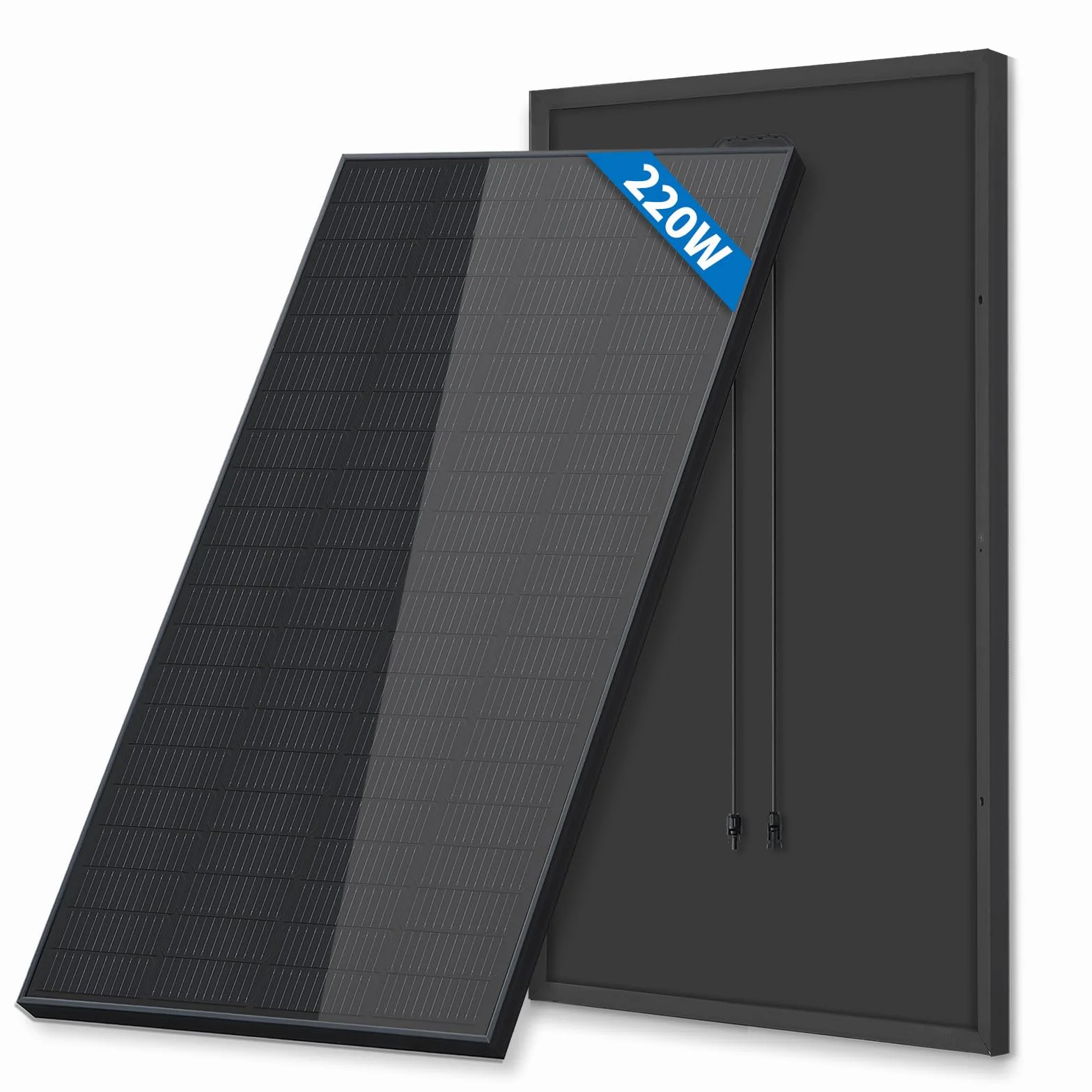 Pannello Solare Monocristallino Tipo N 220W 12V Nero – Modulo Solare ad Alta Efficienza per Camper, Barca, Balcone, Tetto, Batterie 12V e Centrali Elettriche Portatili