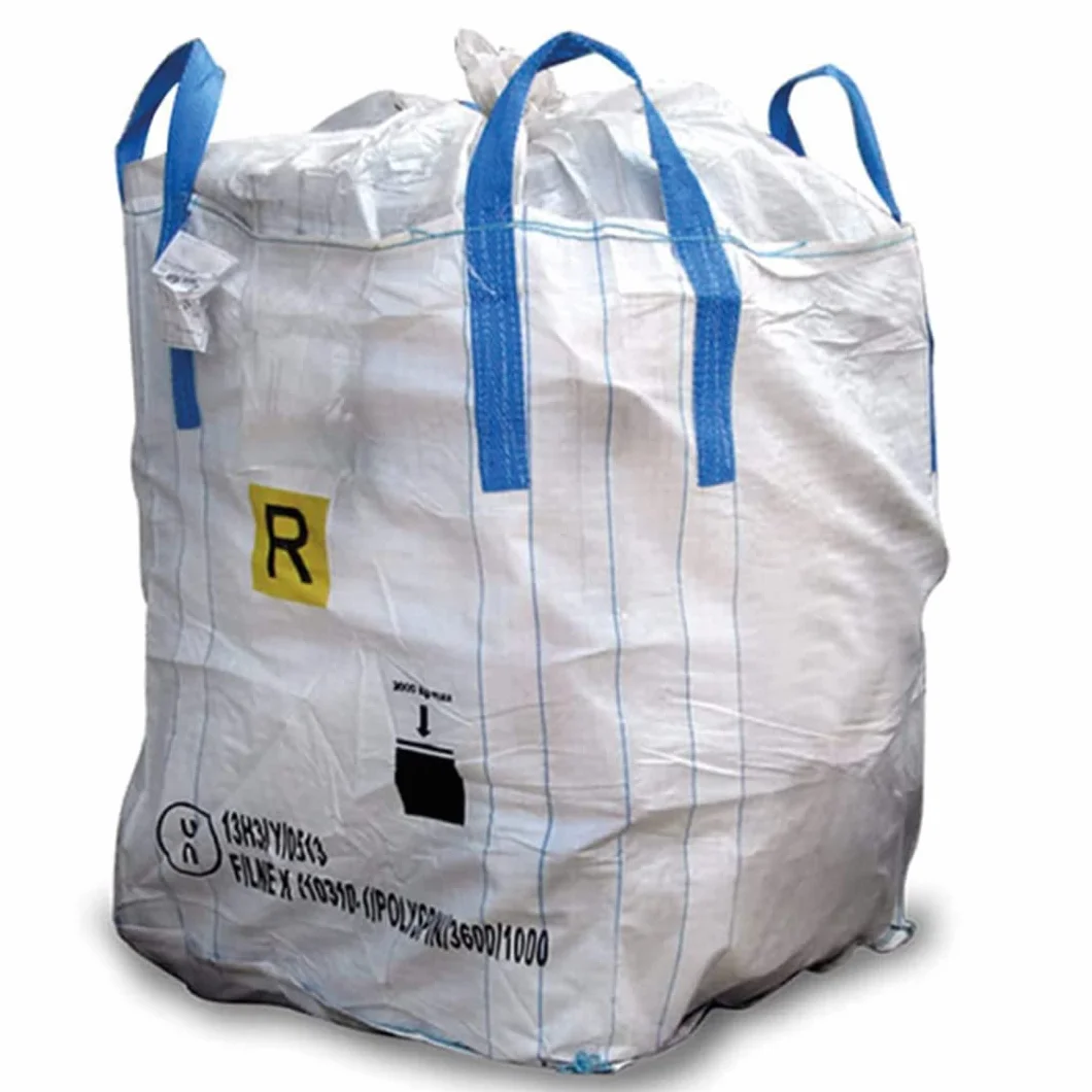 10 Big Bag Rifiuti Pericolosi “R” 90x90x120 Portata 1500kg, Sacchi Per Macerie, Big Bag Ideali Per Trasporto E Stoccaggio, Sacchi Per Foglie, Cesta Per Montacarichi,Tessuto Omologato UN 13H3/Y