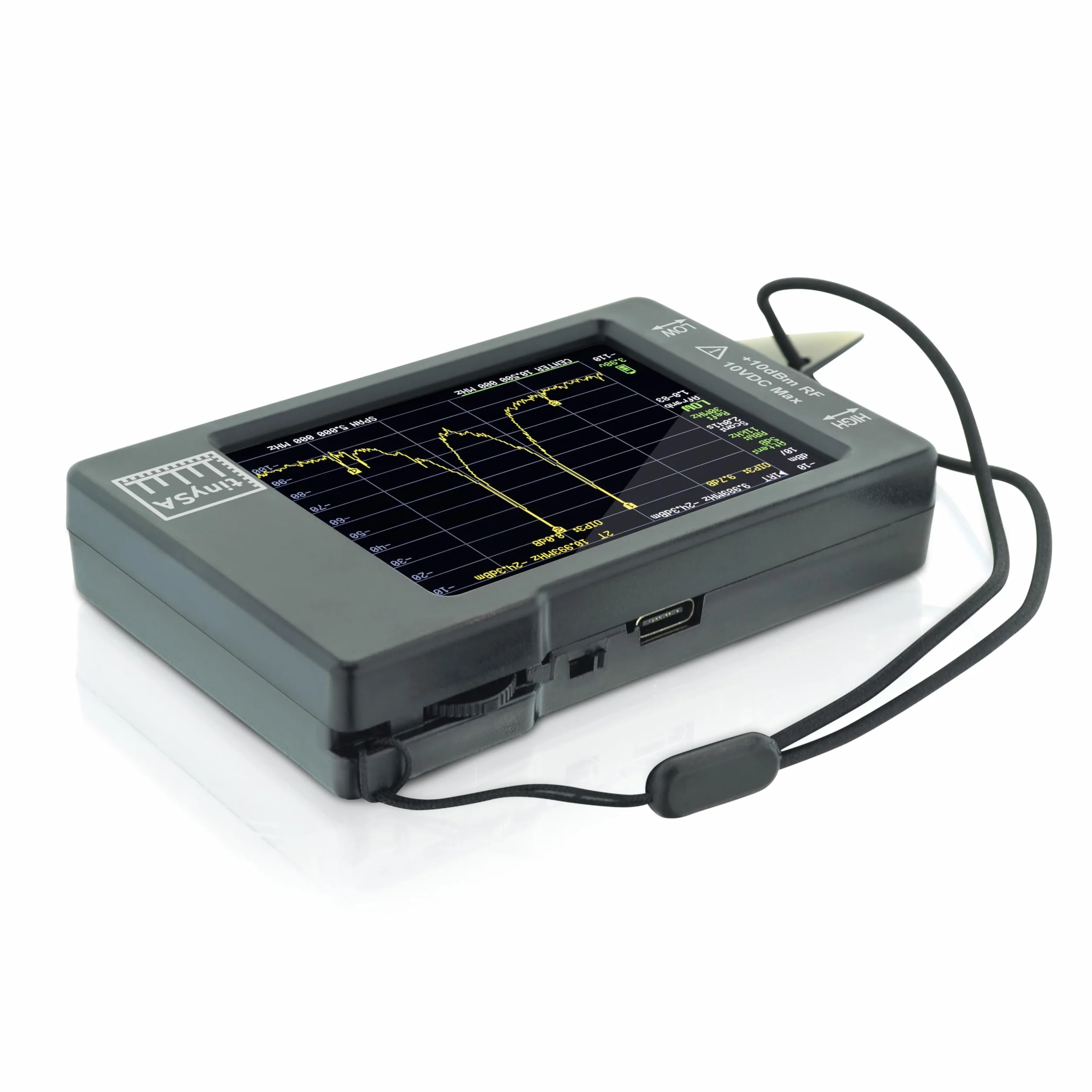Analizzatore di Spettro Portatile TinySA 100kHz a 960MHz con Touchscreen da 2,8", Analizzatore di Frequenza V0.3.1, Generatore di Segnale di Ingresso MF/HF/VHF e UHF con Protezione ESD