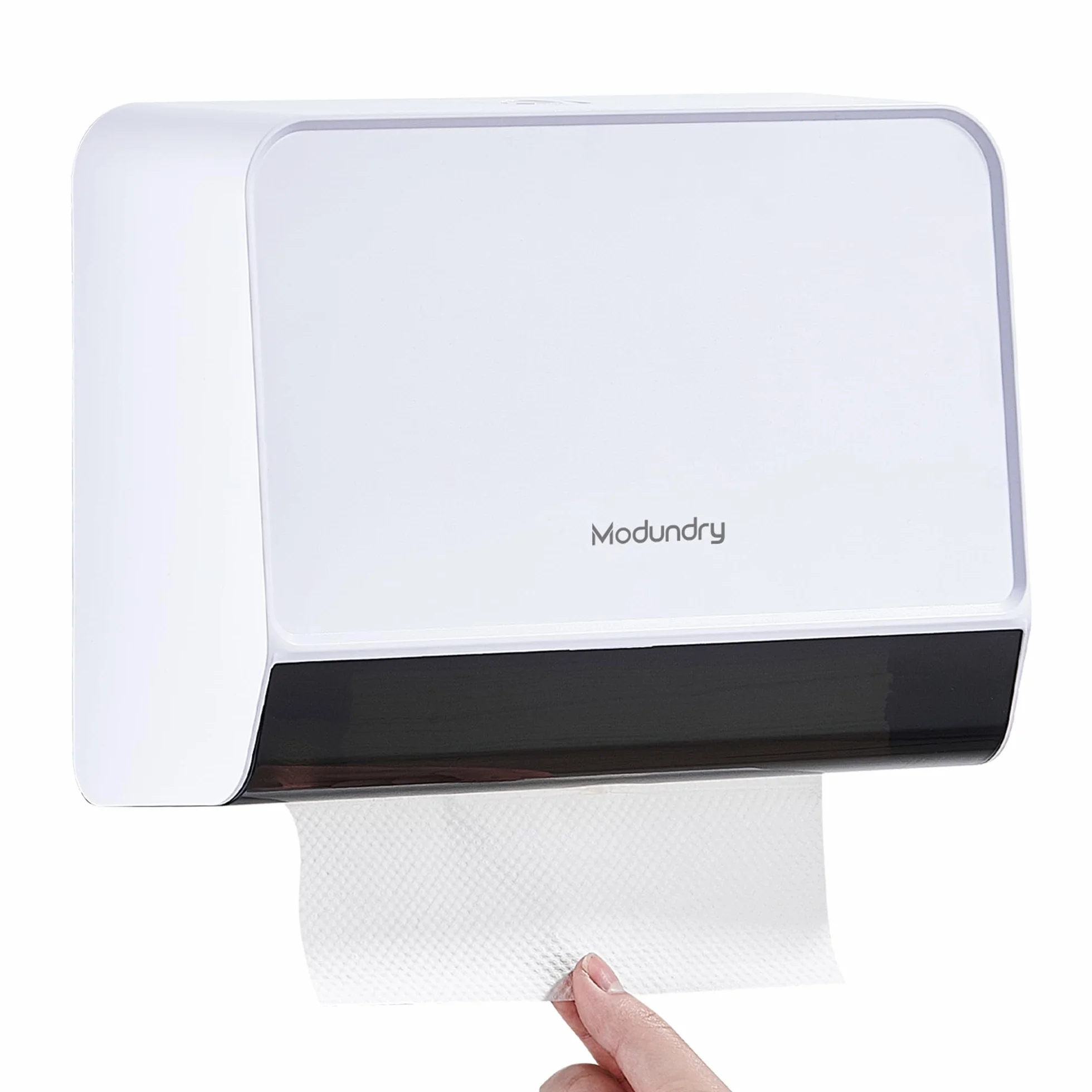Distributore Salviette Carta Bagno da Muro, Dispenser Carta Asciugamani a Parete Commerciale Bianco 200 Fogli