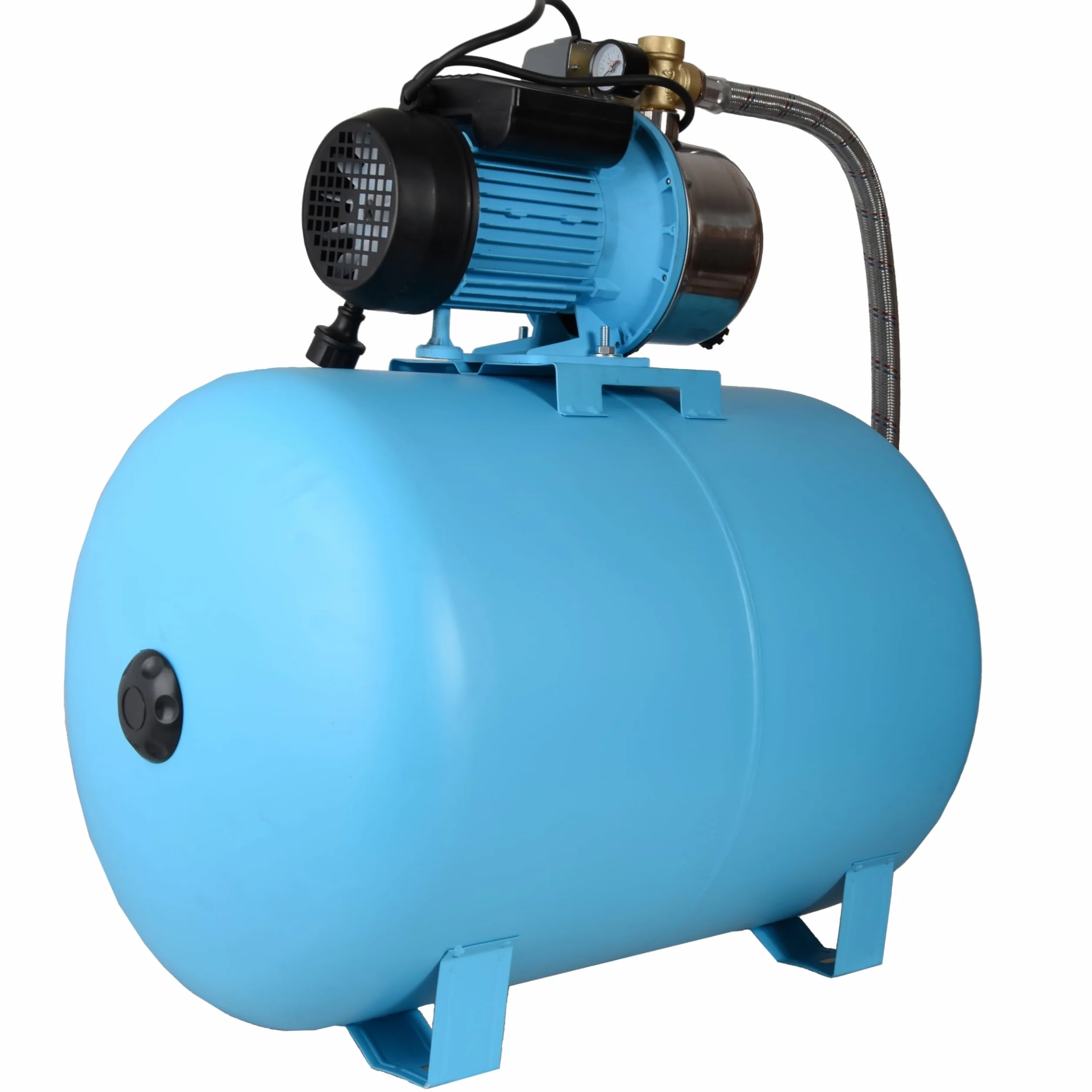 Serbatoio a pressione JS 1100 - Pompa per l'approvvigionamento idrico domestico con serbatoio da 100L - Acciaio inossidabile INOX - Pompa dell'acqua (3600 l/h, 1100W, altezza di sollevamento 50m
