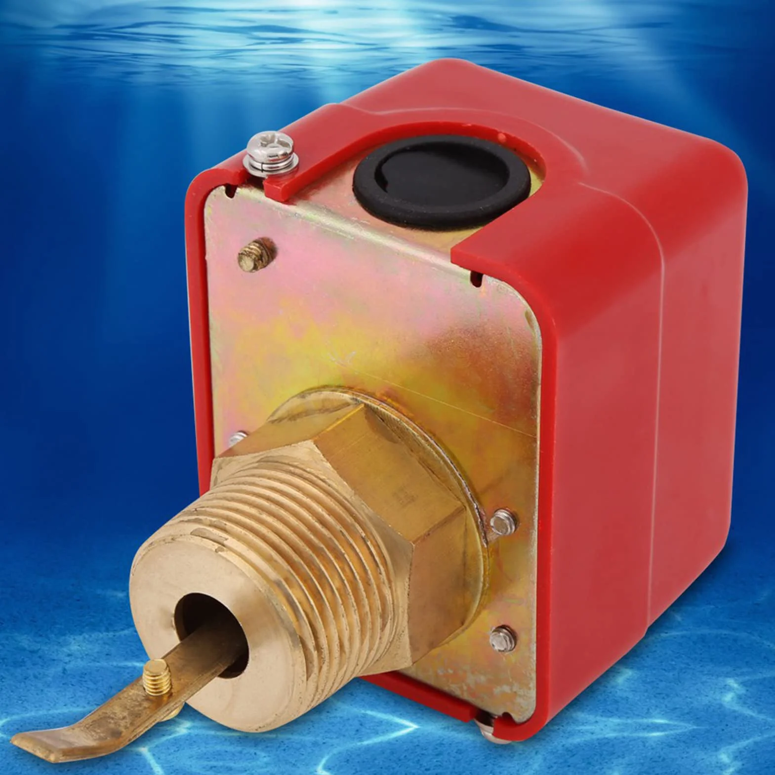 Flussostato Acqua in Ottone, Comando a Paletta Collegamento Filettato NPT, 1pc AC250V 10Bar