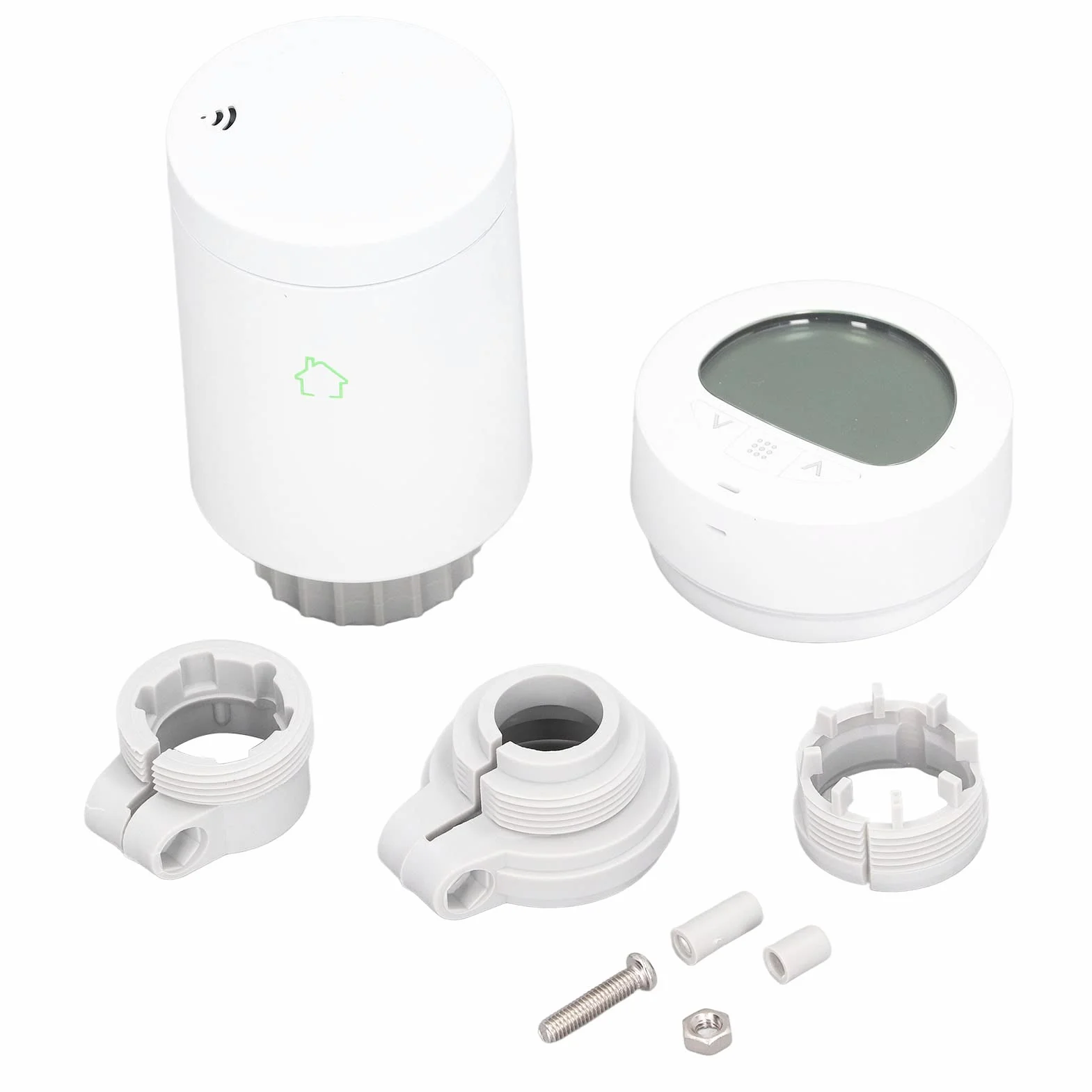 FTVOGUE Valvola Termostatica Intelligente per Radiatore PC Ignifugo Termostato Intelligente per Radiatore M30 X 1,5 Mm WiFi Controllo APP Programmazione Settimanale per Riscaldamento Domestico e