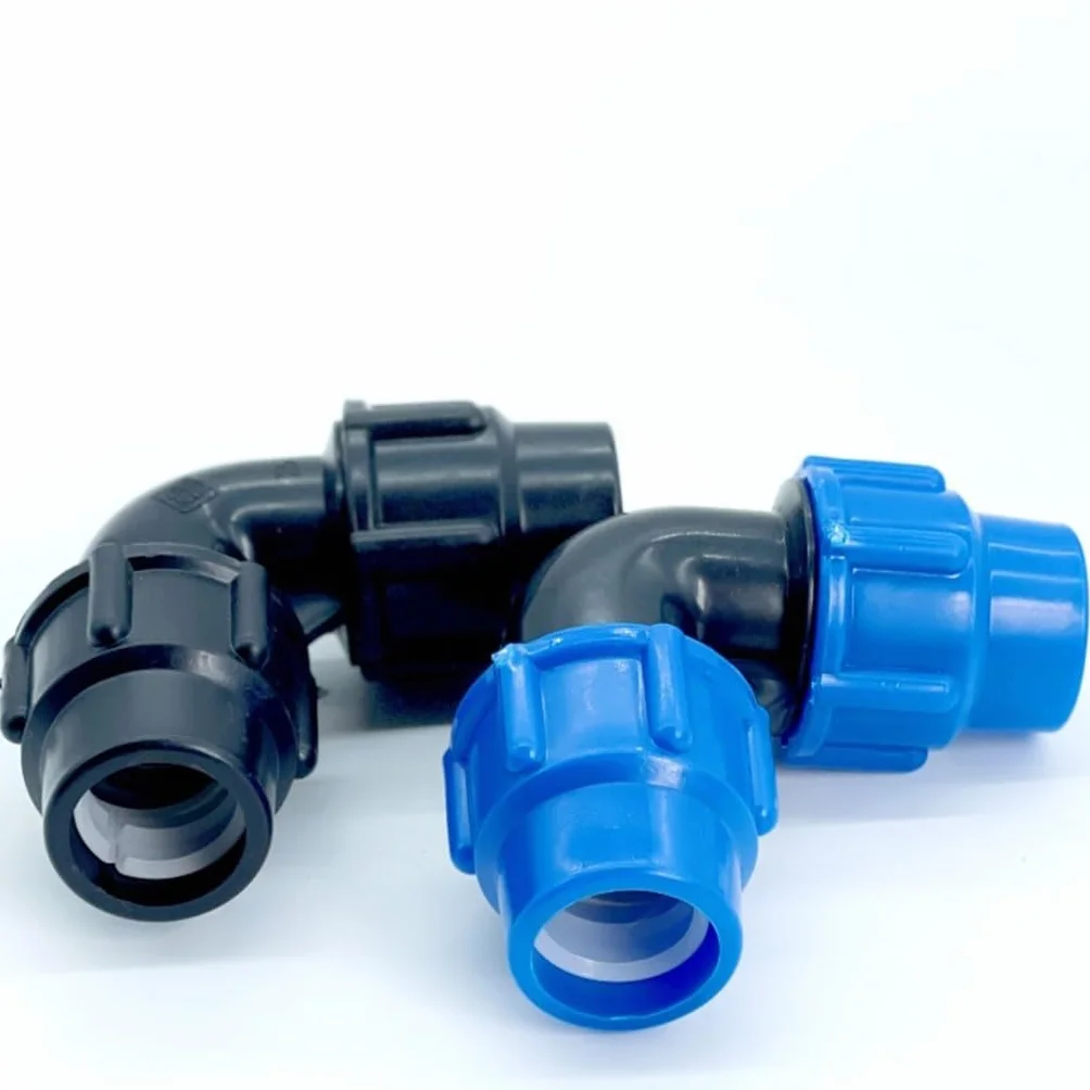 Raccordi for tubi a gomito con giunto rapido riutilizzabili - Tappo blu for irrigazione con acqua di rubinetto da 16 mm a 63 mm,1 pz(Black,63mm)
