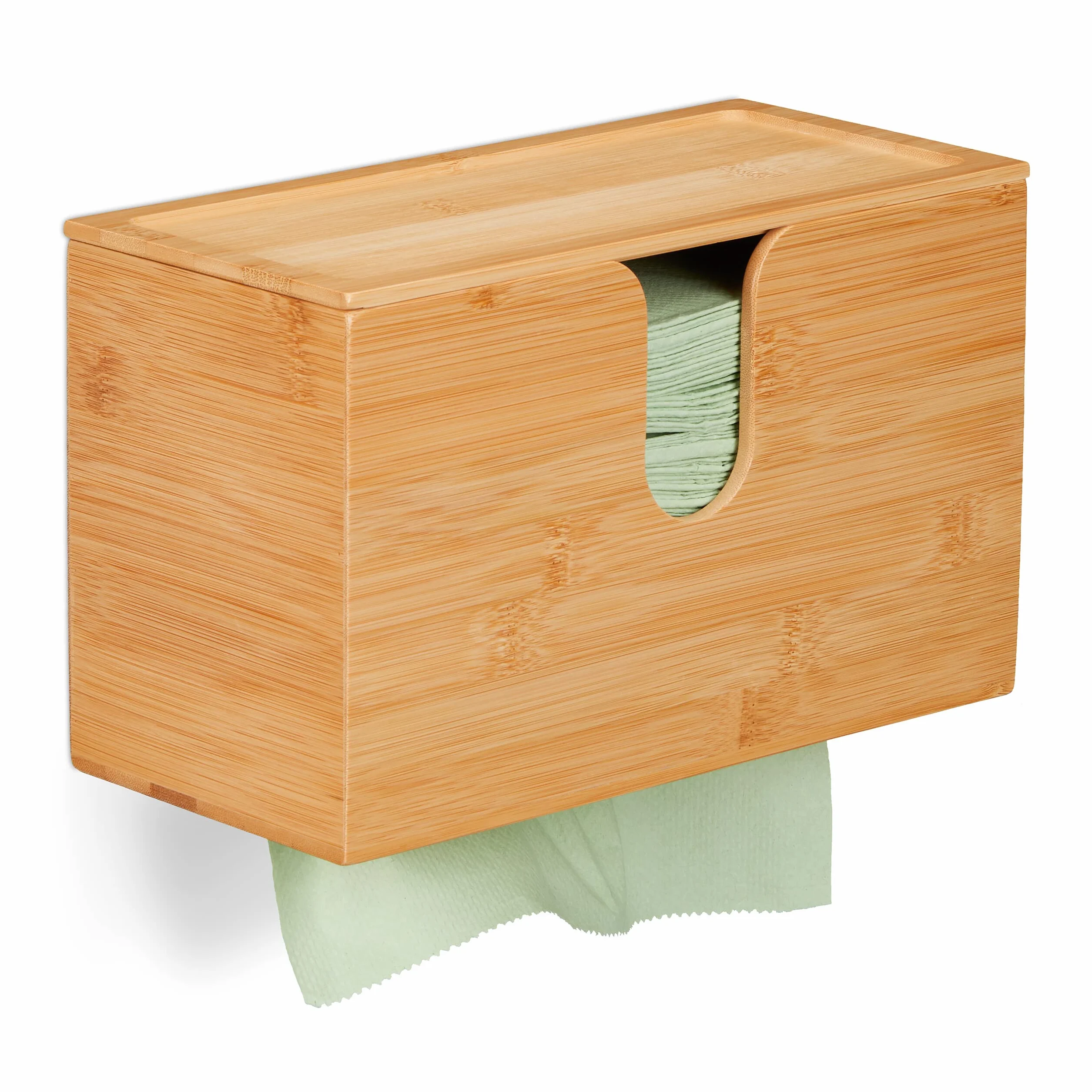 Relaxdays Distributore Asciugamani Carta da Parete, Salviette Formato H2, 17 x 27 x 13 cm