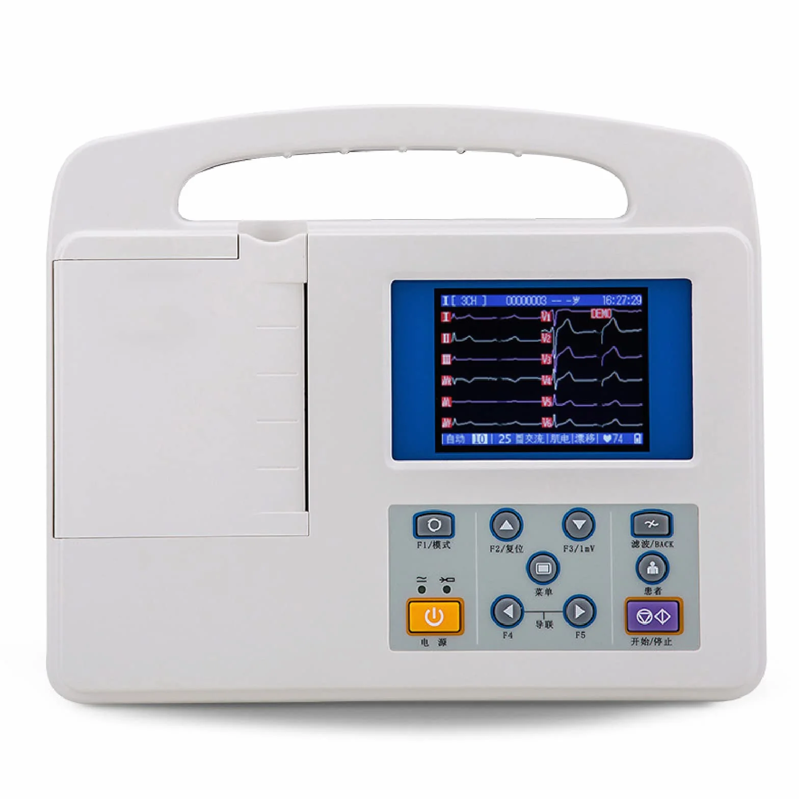 Monitor ECG Portatile, Touch Screen Digitale 12 canali 12 derivazioni ECG EKG Elettrocardiografo Software per PC ECG