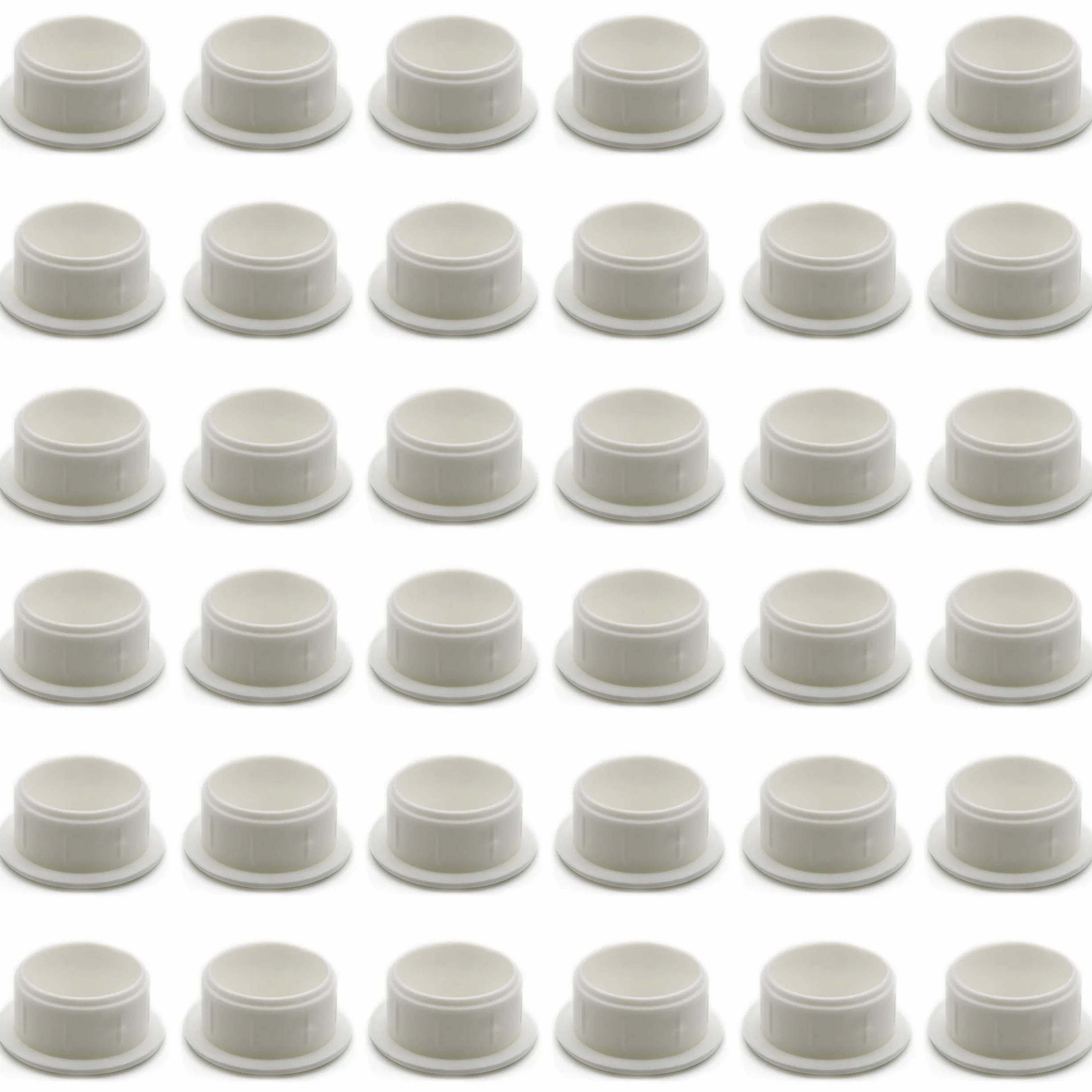 Enkotrade 36 Tappi di Copertura Bianco 8x4 Foro Ø 4 mm Copertura Tubo in Polietilene