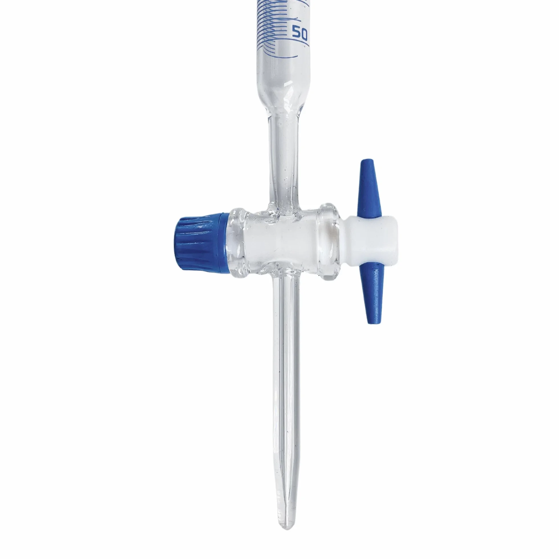 Eisco Labs - Buretta classe A ±0,05 ml, 50 ml, vetro borosilicato con rubinetto di arresto a chiave in PTFE, certificato ISO 385, elevata durata e resistenza chimica, buretta con rubinetto, buretta a