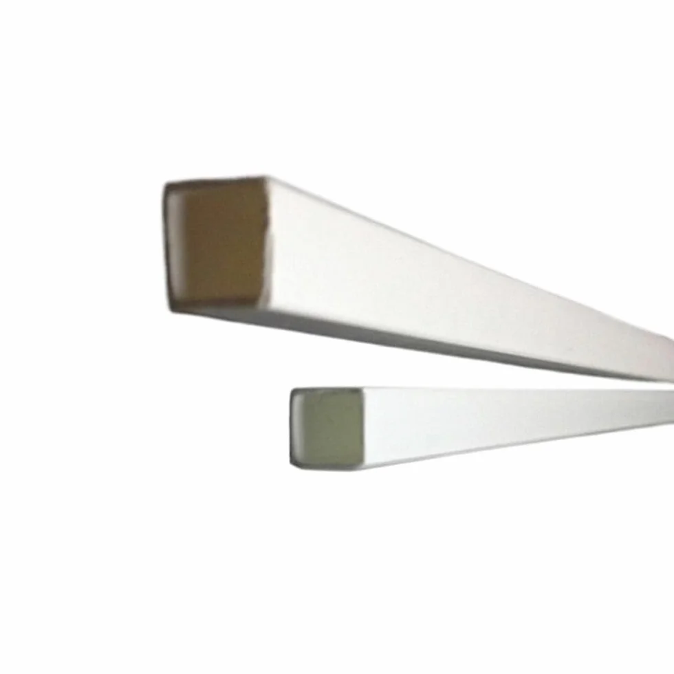 Tubi quadrati in plastica ABS 500mm x 5mm 10 pezzi fai da te bianchi