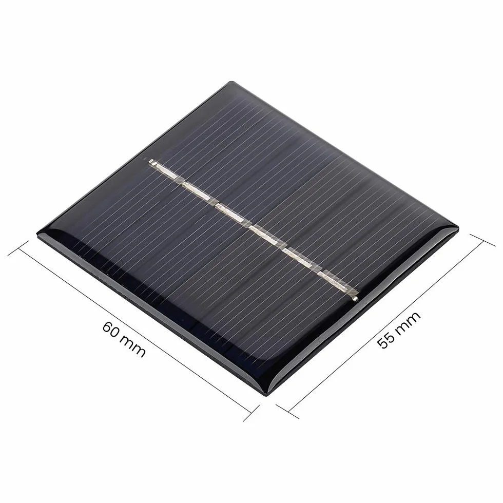 AOSHIKE - 10 micro pannelli solari da 3 V, 120 mA, per fai da te, materiale epossidico, per giocattoli elettrici, batterie fotovoltaiche, caricabatterie 60 mm x 55 mm