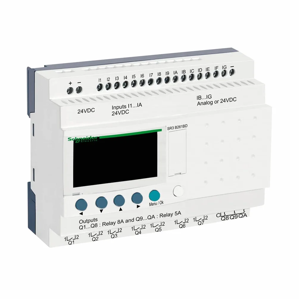 Schneider SR3B261BD Modulo Logico 26 I-O 24 V, Bianco