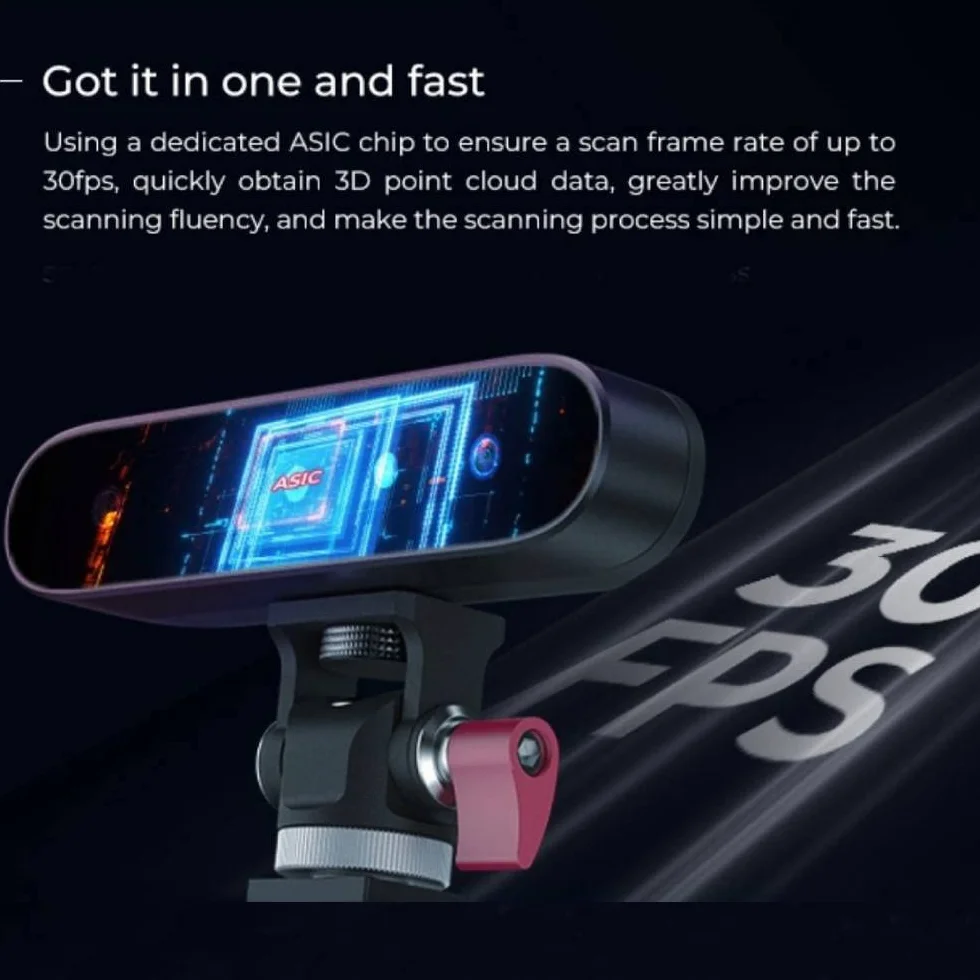 Creality Scanner 3D Scanner Ferret 3D per stampa e modellazione 3D, scanner portatile con scansione rapida 30 FPS, precisione 0,1 mm, scansione doppia modalità