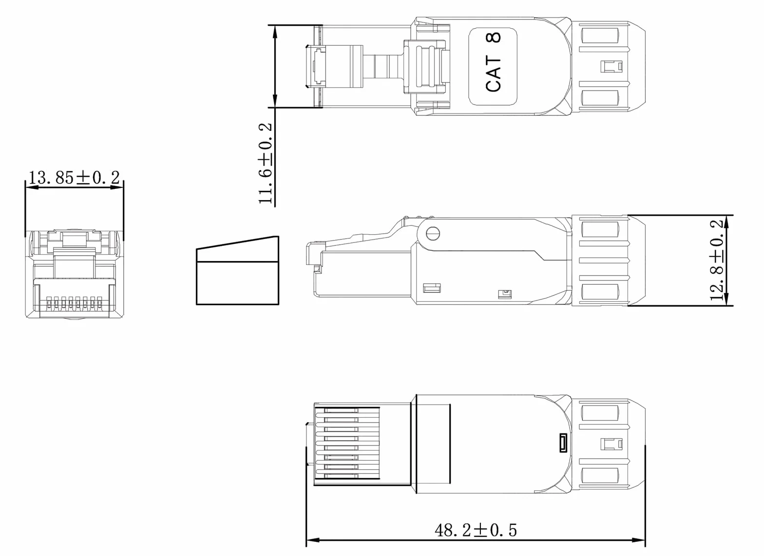 VALUE Campo Connettore RJ-45 Cat.8 (Classe I)