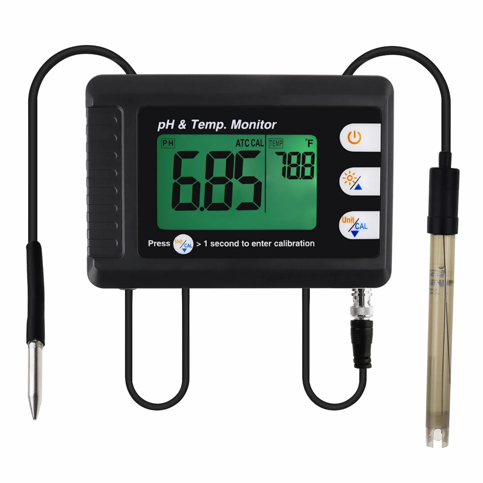 Professionale pH & Temperatura Meter con e Automatico Calibrazione Funzione, Acqua Tester Misurazione con Treppiedi Titolare per Acquario Idroponica