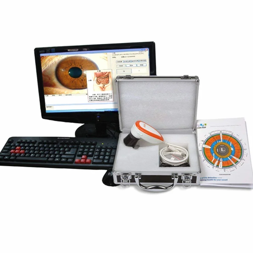 Home Care Wholesale 5.0 MP CCD ad Alta Risoluzione USB Iriscope Eye Camera Iriscope con 30x Iris Lens e Software di Analisi